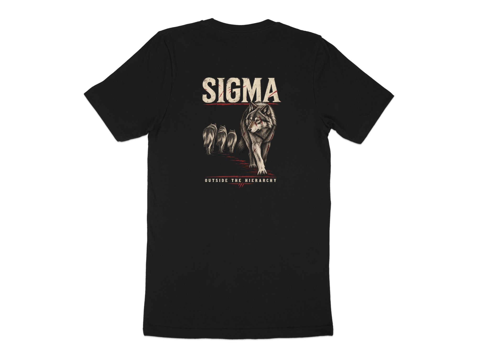 Night Wolf T-Shirt Men | Distressed Wolf Head Graphic Tee | Rugged Animal Print Shirt | Vintage Style Gift For Him | Alpha Wolf Apparel - Image 3