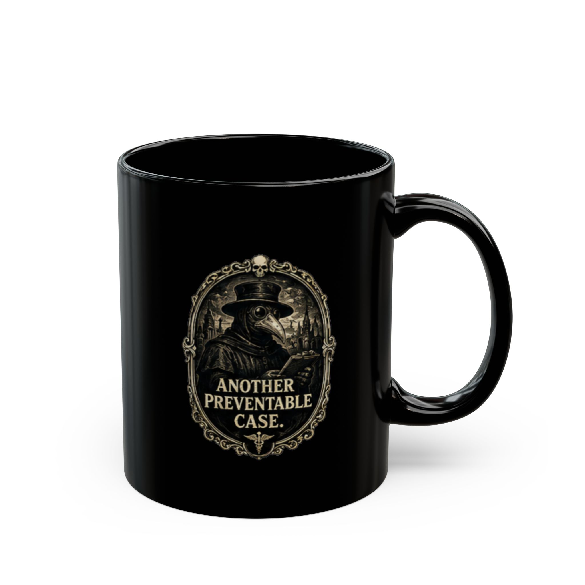 Plague Doctor Mug | 'Another Preventable Case' Dark Humor Coffee Cup for Doctor, Nurse, Medical Student, Gothic Gift - Image 6