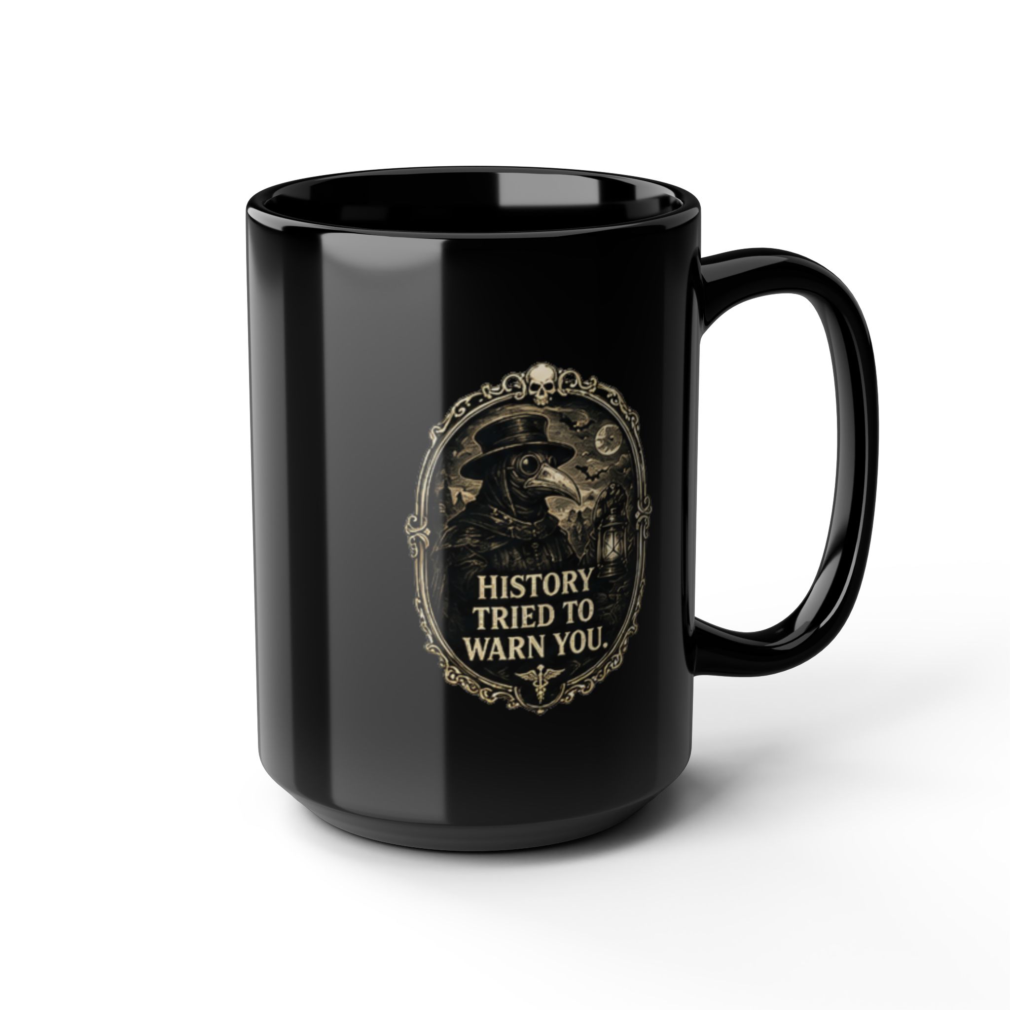 Plague Doctor Coffee Mug, History Tried To Warn You Dark Academia Gothic Gift Cup, Unique Steampunk Vibe Tea Mug - Image 12
