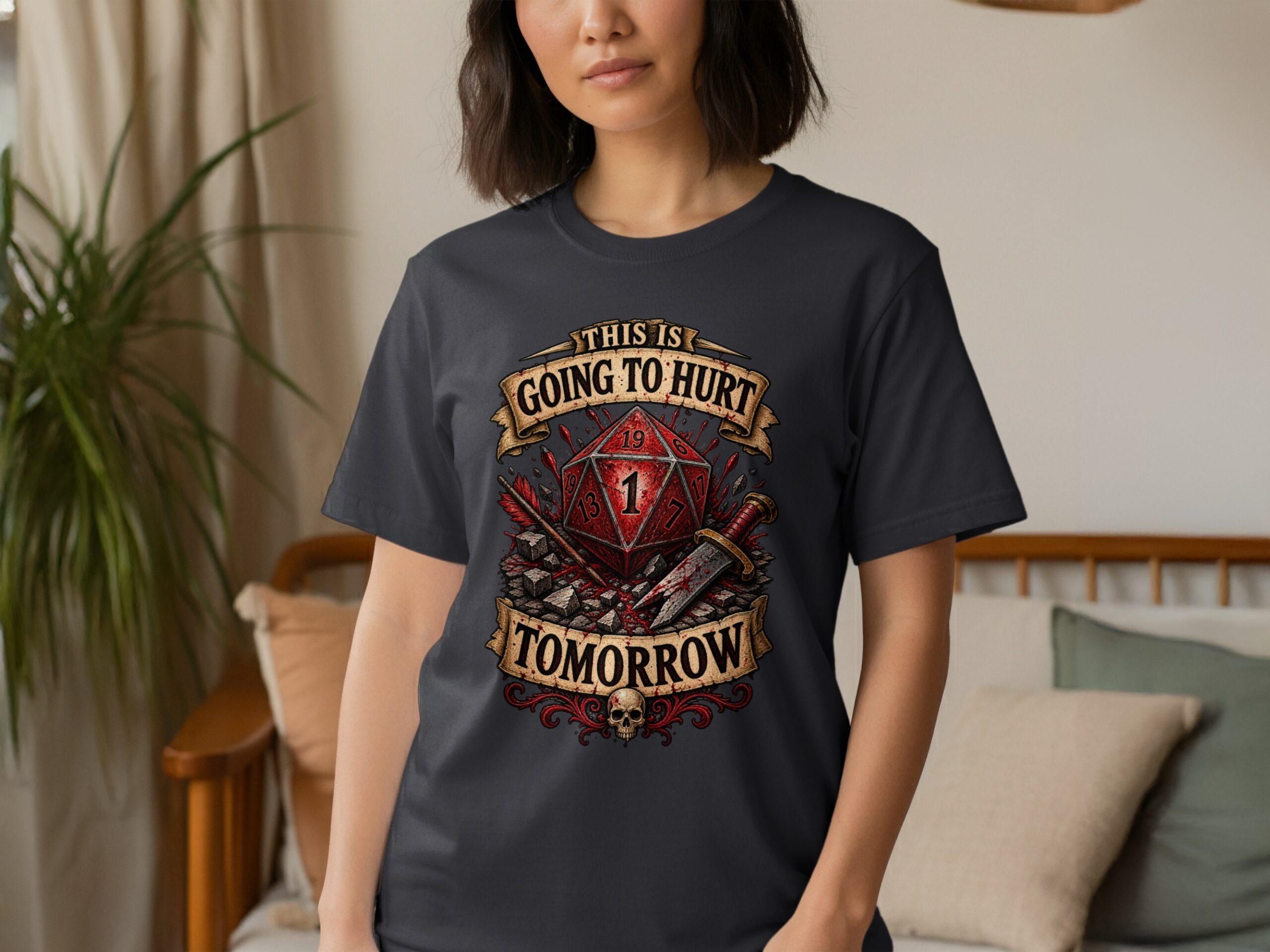 Funny DnD Fail D20 T-Shirt, This is Going to Hurt Tomorrow Shirt, Critical Fail RPG Gamer Gift, Dungeon Master Tee - Image 13