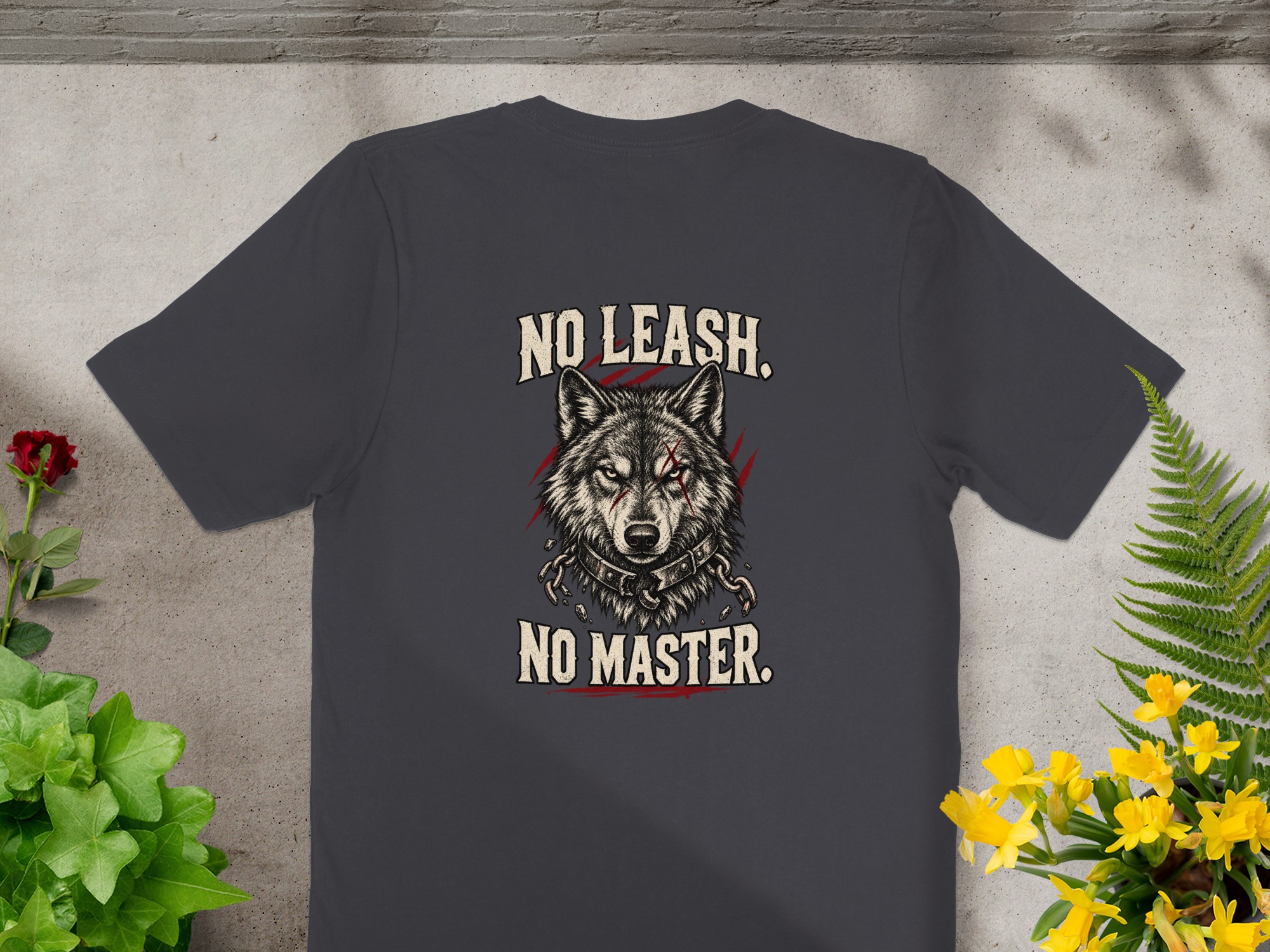 Nightwolf T-Shirt, Distressed Wolf Graphic Tee, Rugged Men's Vintage Style Wildlife Animal Lover Gift Shirt - Image 16