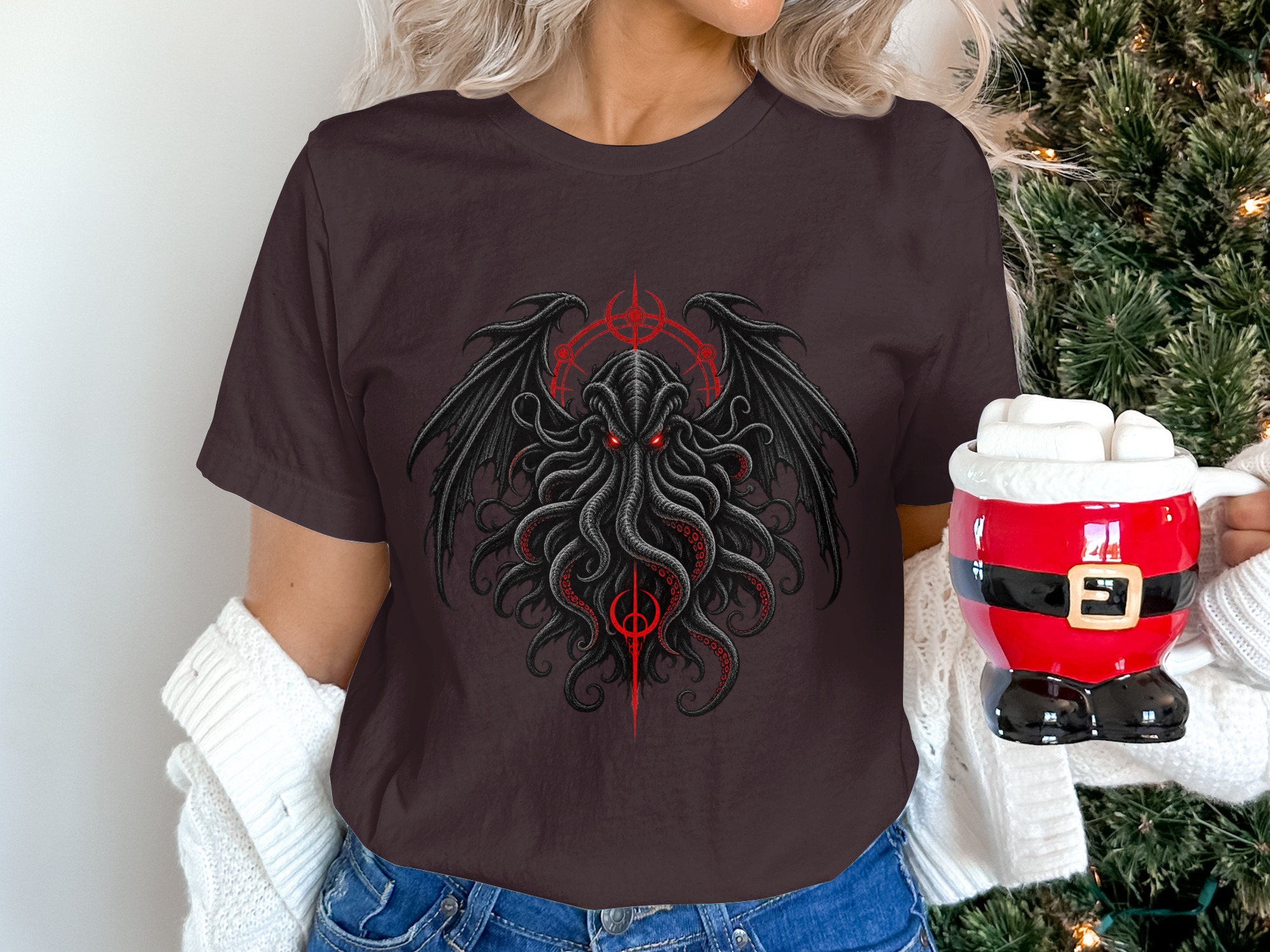 Lovecraft Cthulhu T-Shirt, Dark Fantasy Horror Mythos Tee, Eldritch Monster Graphic Shirt, Gothic Grunge Gift Apparel - Image 17