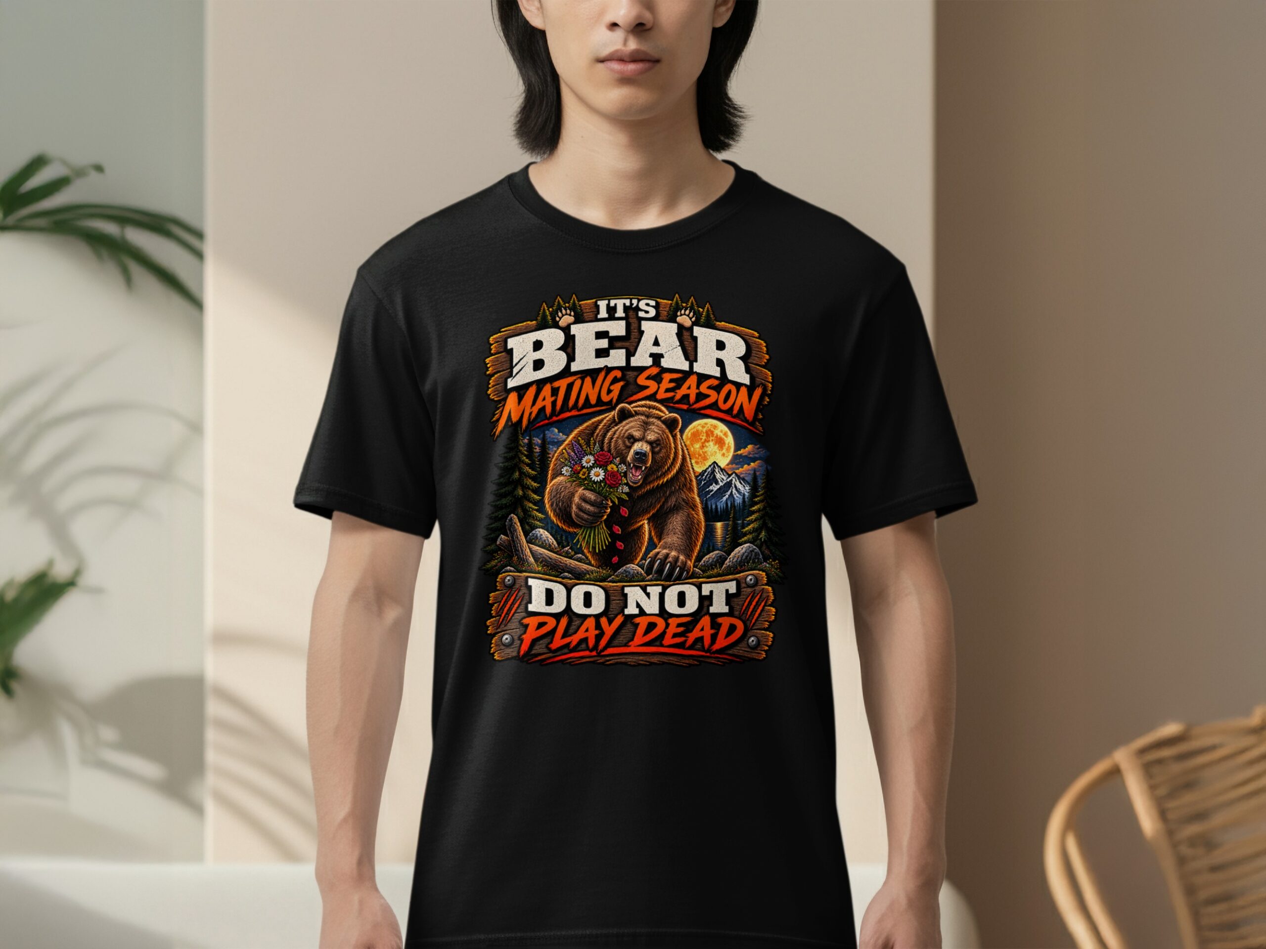 Bear Mating Season T-Shirt, Funny Camping Shirt, Do Not Play Dead Sarcastic Outdoor Hiking Graphic Tee, Humorous Nature Wilderness Gag Gift - Image 12