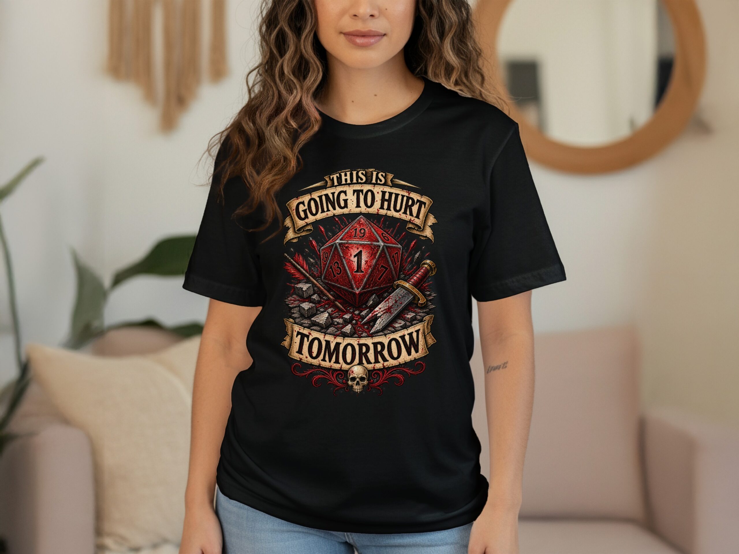 Funny DnD Fail D20 T-Shirt, This is Going to Hurt Tomorrow Shirt, Critical Fail RPG Gamer Gift, Dungeon Master Tee - Image 11