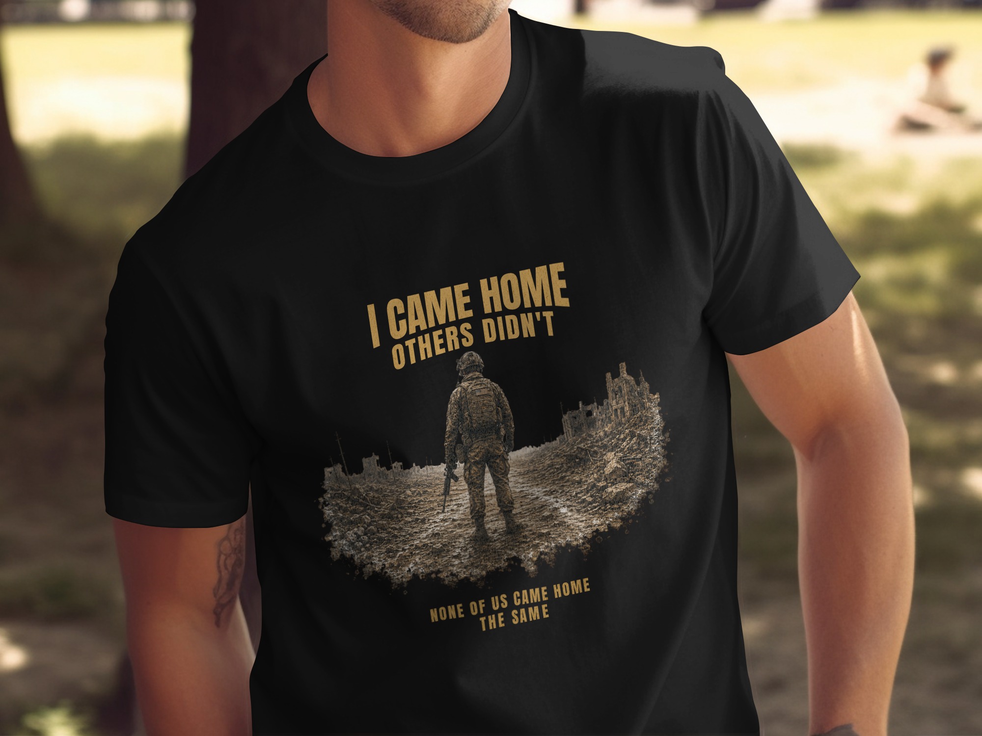 Veteran T-Shirt, Military Homecoming Gift for Him, Soldier Memorial Tee, Patriotic I Came Home Others Didn't Shirt - Image 7