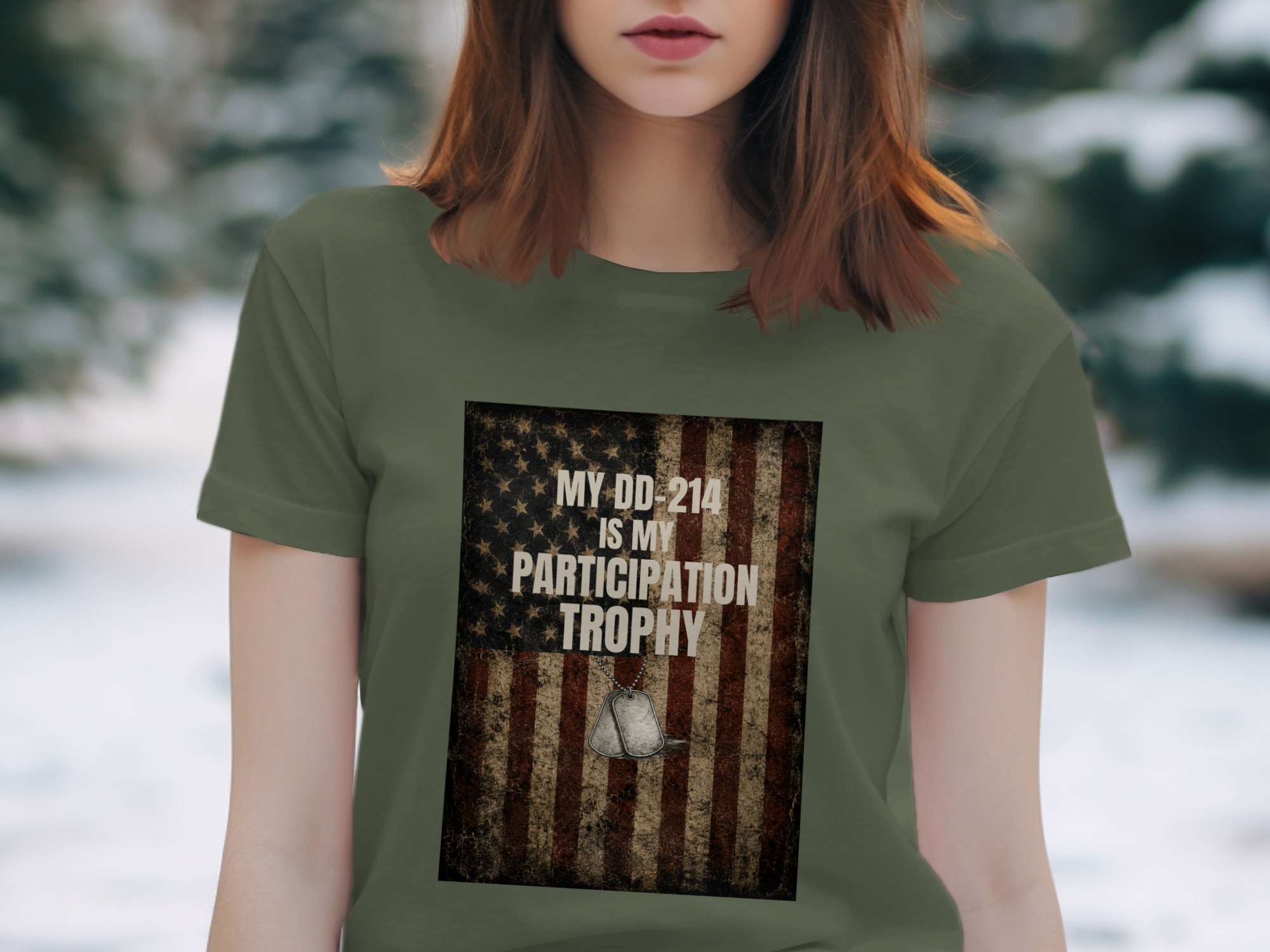 DD-214 Participation Trophy Veteran T-Shirt | Military Deployment Shirt | USA Flag Patriotic Present Shirt - Image 6