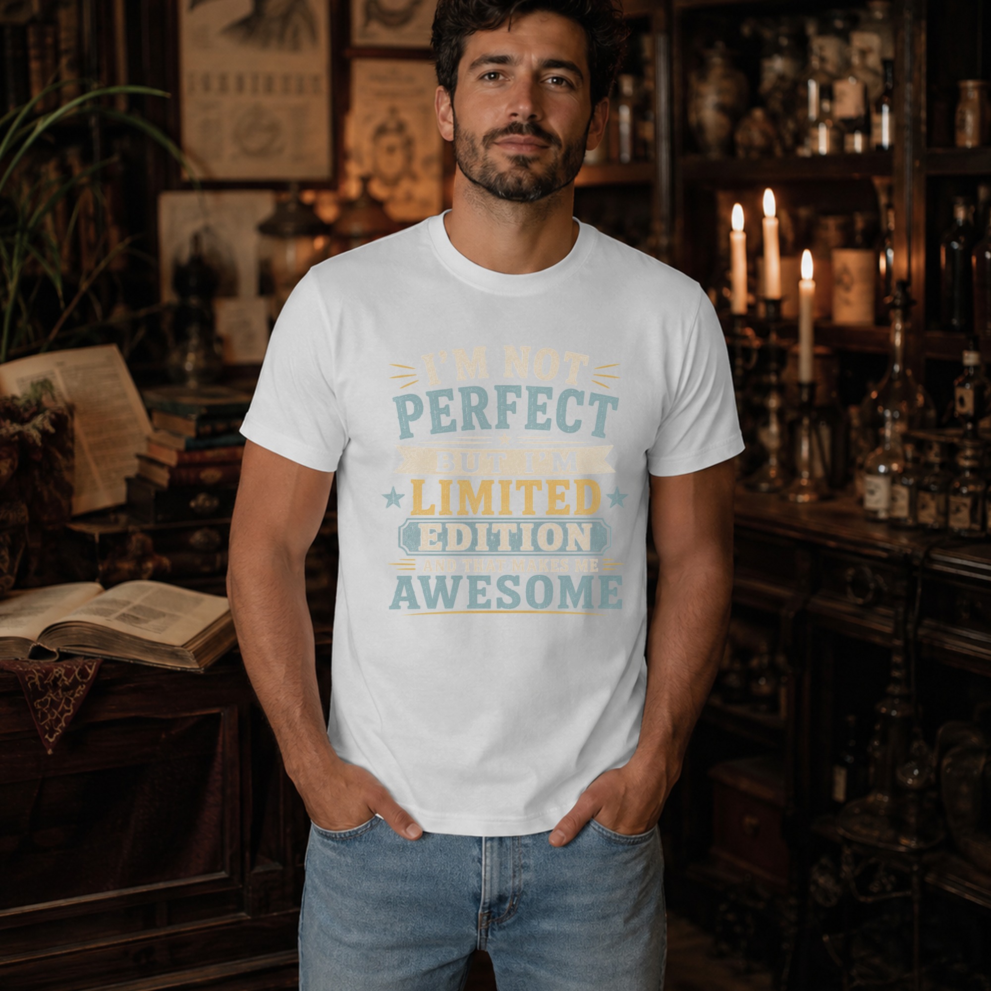 Limited Edition T-Shirt, Funny Vintage Graphic Tee, Sarcastic Quote Shirt, Retro Distressed Birthday Gift Top, Im Not Perfect Awesome Shirt - Image 9