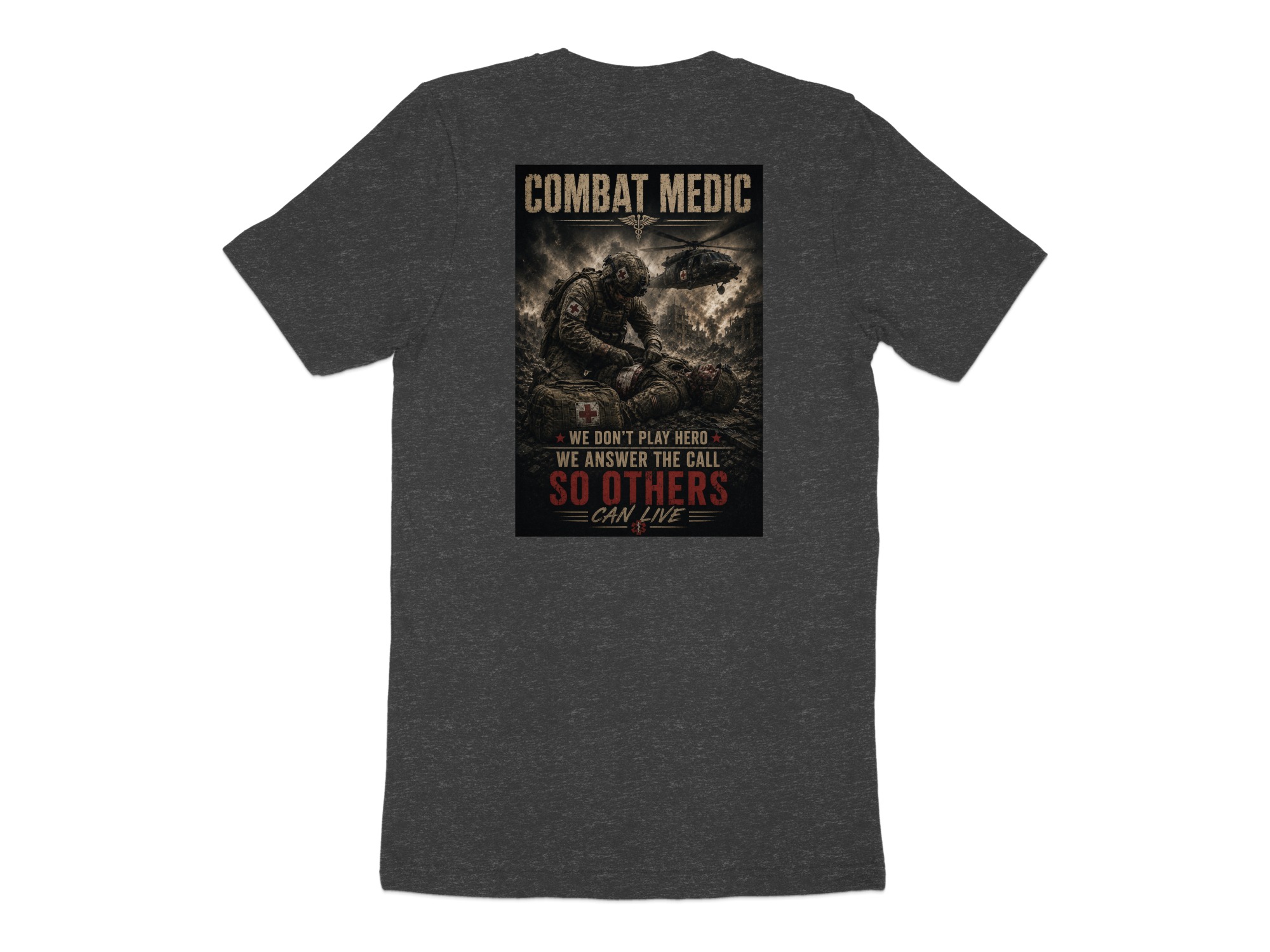 TITLE Combat Medic T-Shirt, So Others May Live, Army 68W Military Medic Shirt, Veteran Tactical Medical Gift, Star of Life Graphic Tee - Image 12