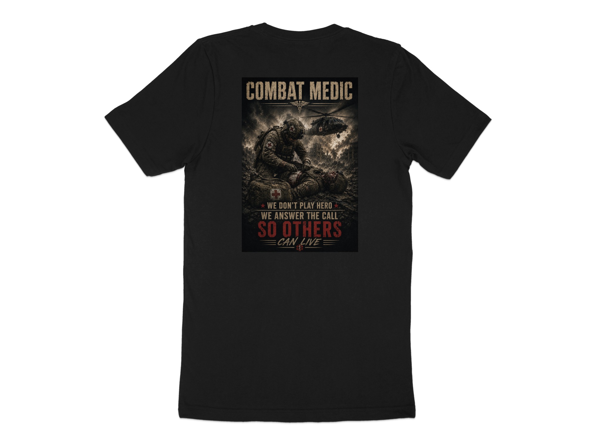 TITLE Combat Medic T-Shirt, So Others May Live, Army 68W Military Medic Shirt, Veteran Tactical Medical Gift, Star of Life Graphic Tee - Image 7