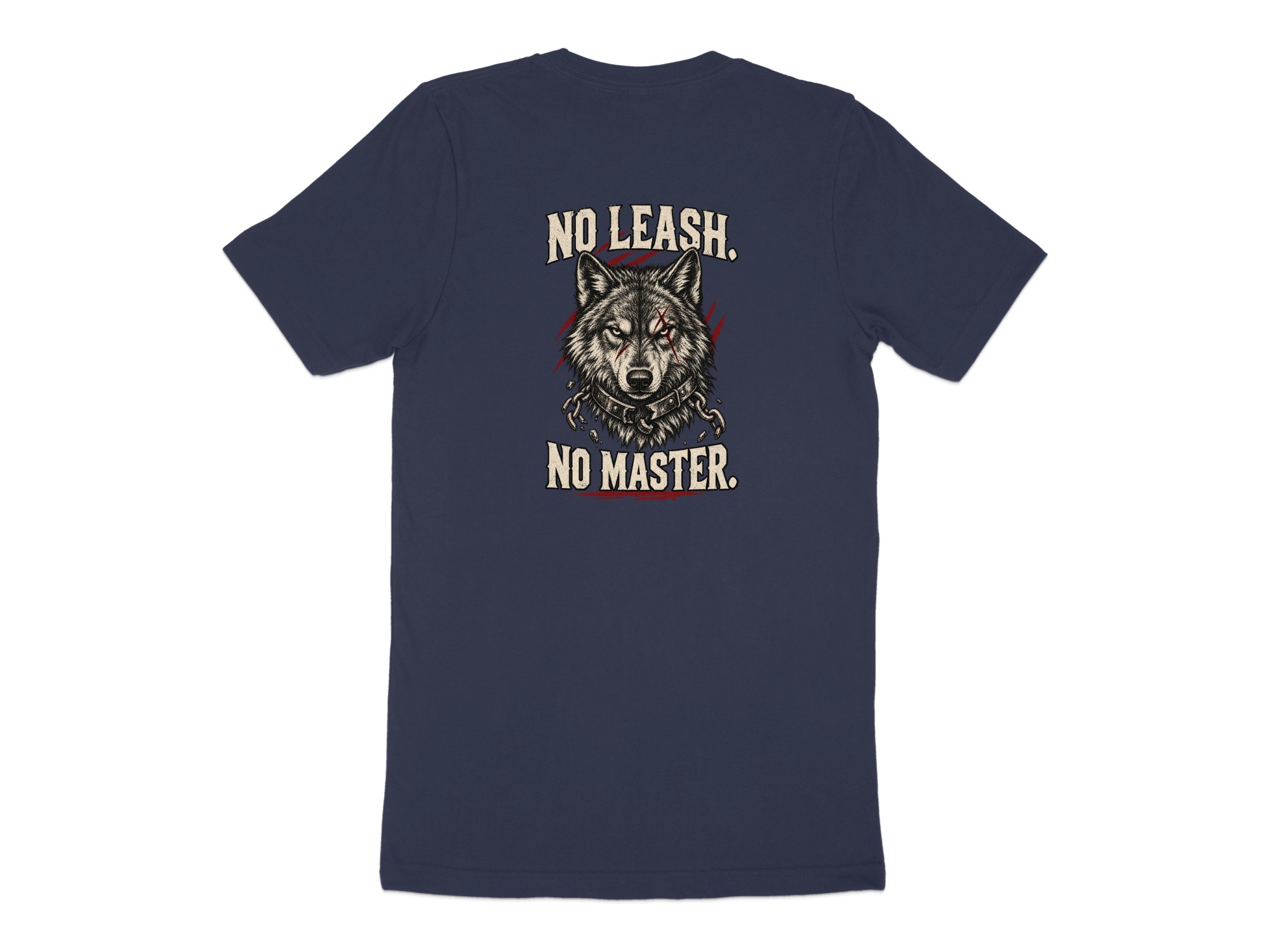 Nightwolf T-Shirt, Distressed Wolf Graphic Tee, Rugged Men's Vintage Style Wildlife Animal Lover Gift Shirt - Image 4