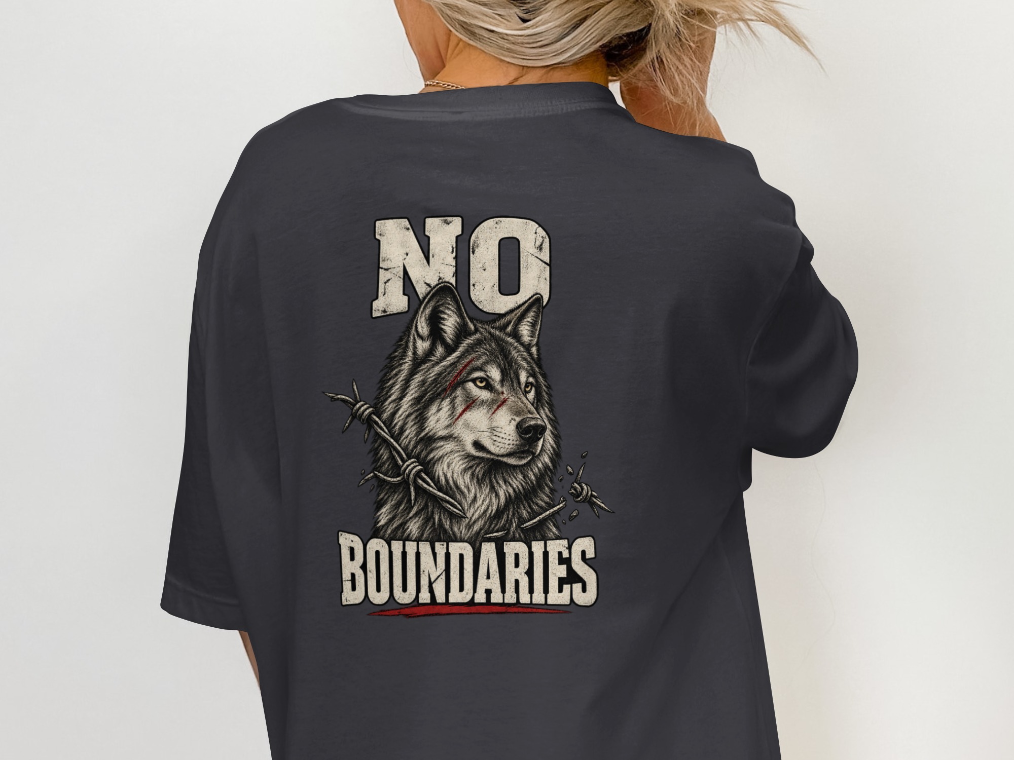 Nightwolf Originals T-Shirt | Vintage Distressed Wolf Graphic Tee for Men | Rugged Animal Print Shirt Gift - Image 9