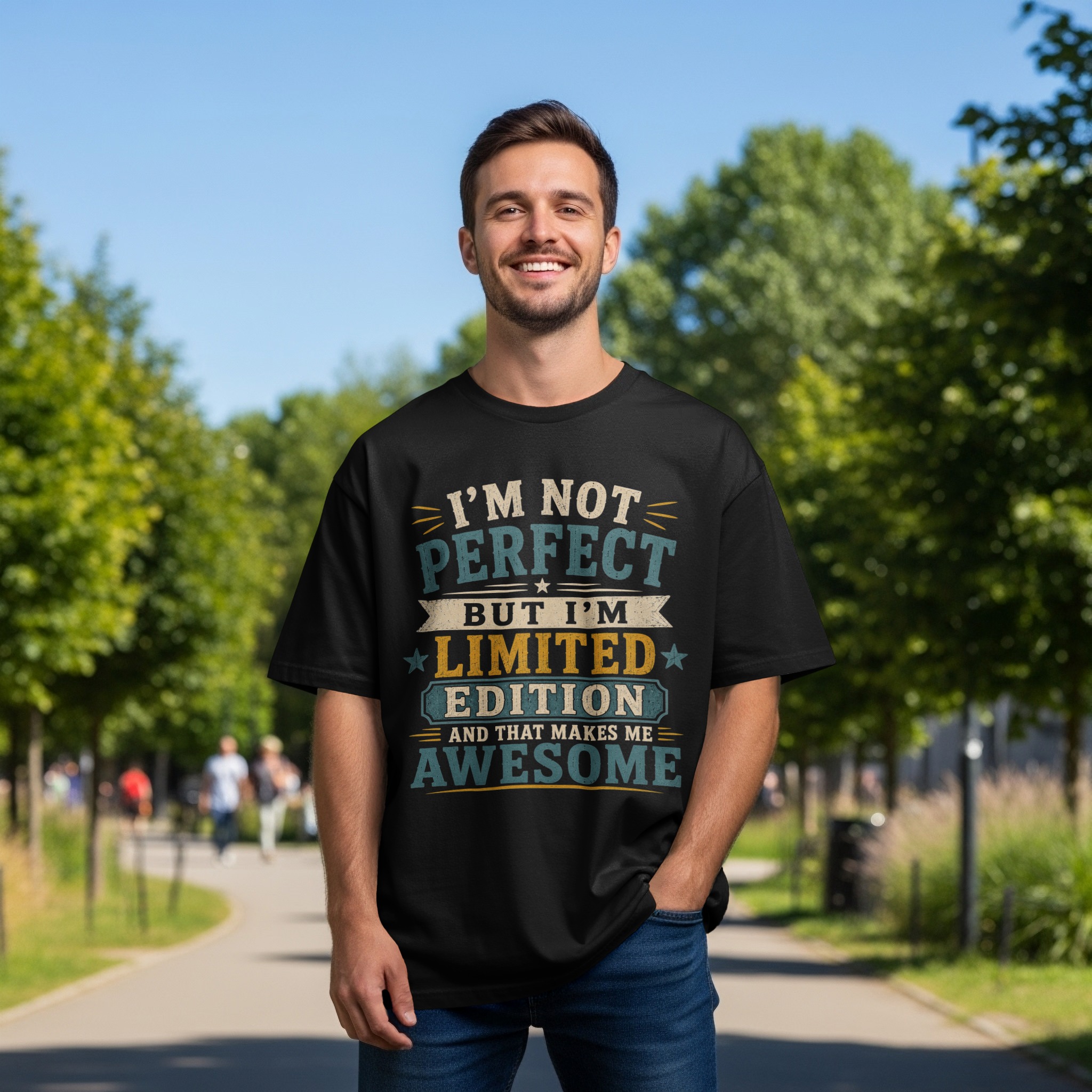 Limited Edition T-Shirt, Funny Vintage Graphic Tee, Sarcastic Quote Shirt, Retro Distressed Birthday Gift Top, Im Not Perfect Awesome Shirt - Image 5