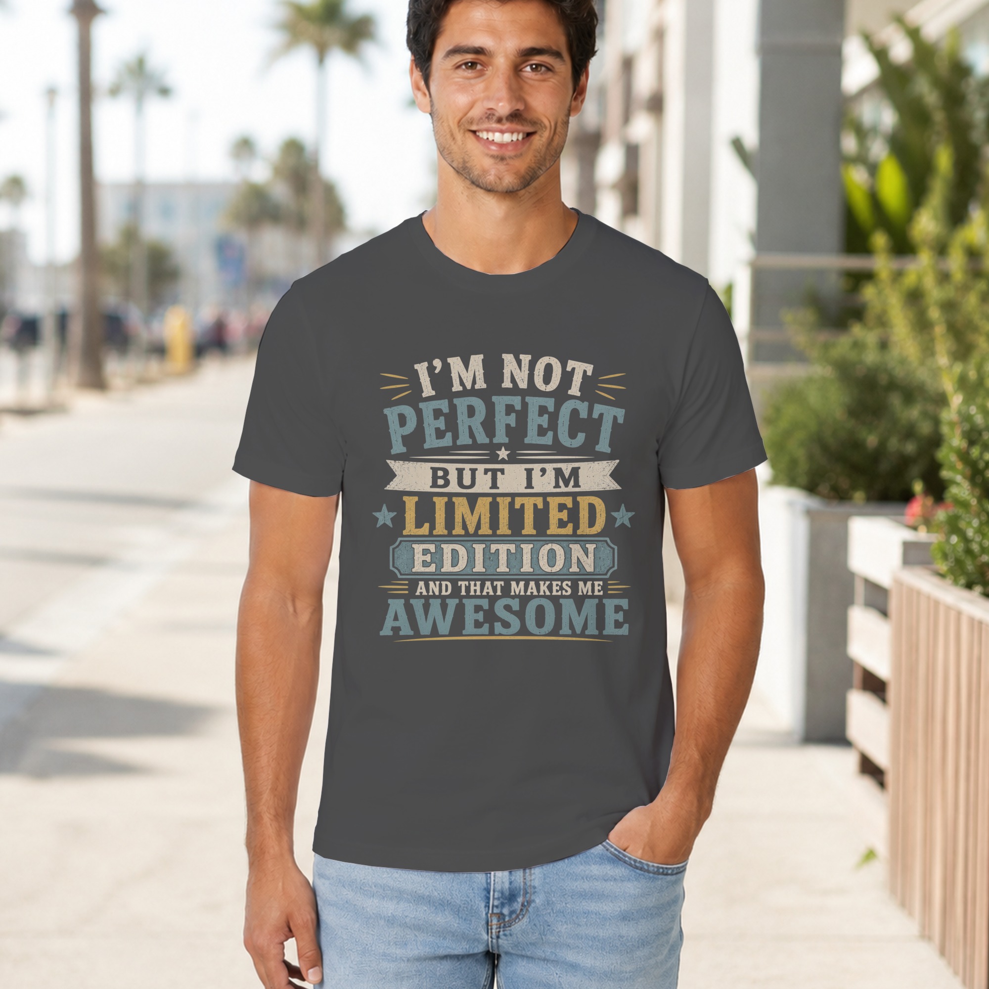 Limited Edition T-Shirt, Funny Vintage Graphic Tee, Sarcastic Quote Shirt, Retro Distressed Birthday Gift Top, Im Not Perfect Awesome Shirt - Image 11