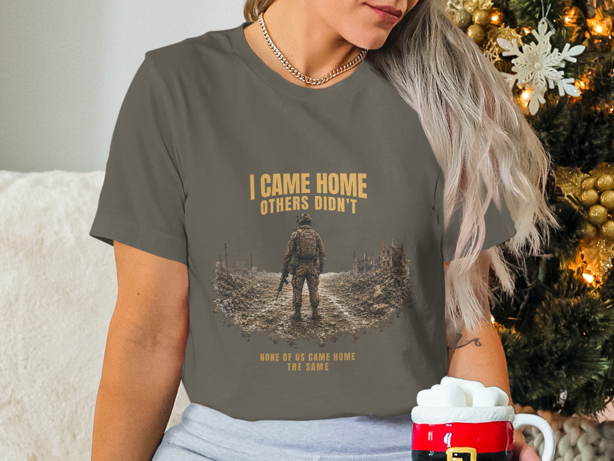 Veteran T-Shirt, Military Homecoming Gift for Him, Soldier Memorial Tee, Patriotic I Came Home Others Didn't Shirt - Image 16