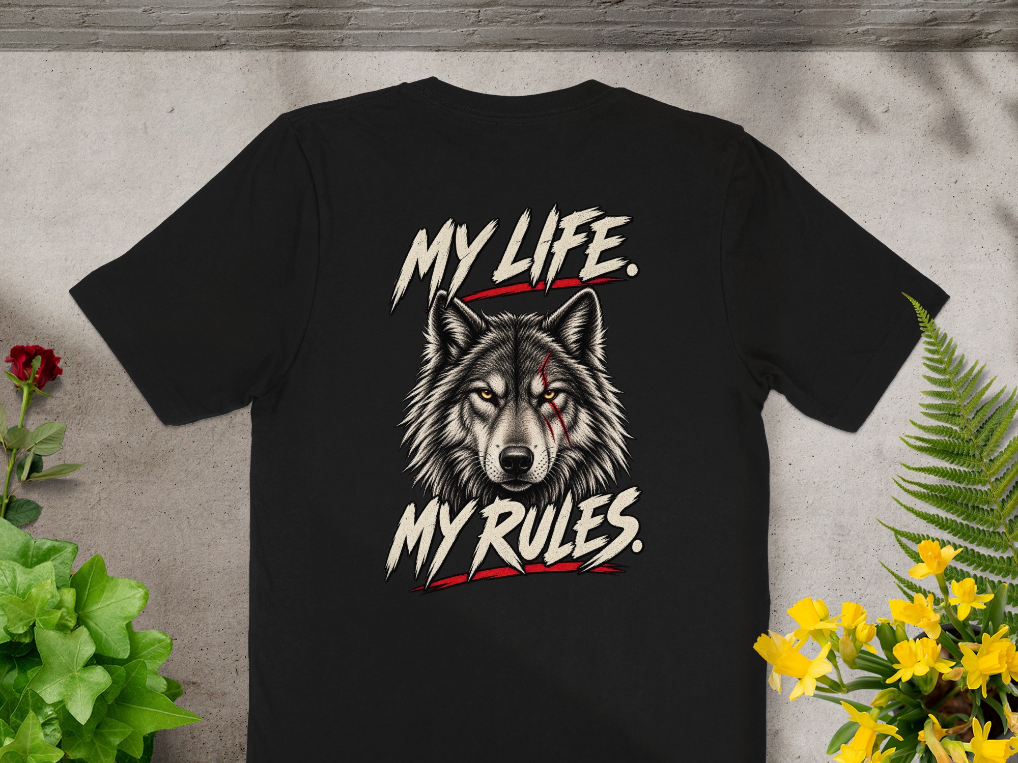 Nightwolf T-Shirt, Distressed Wolf Head Graphic Tee, Grunge Style Mens Shirt, Edgy Wolf Lover Gift, Wilderness Inspired Top - Image 15