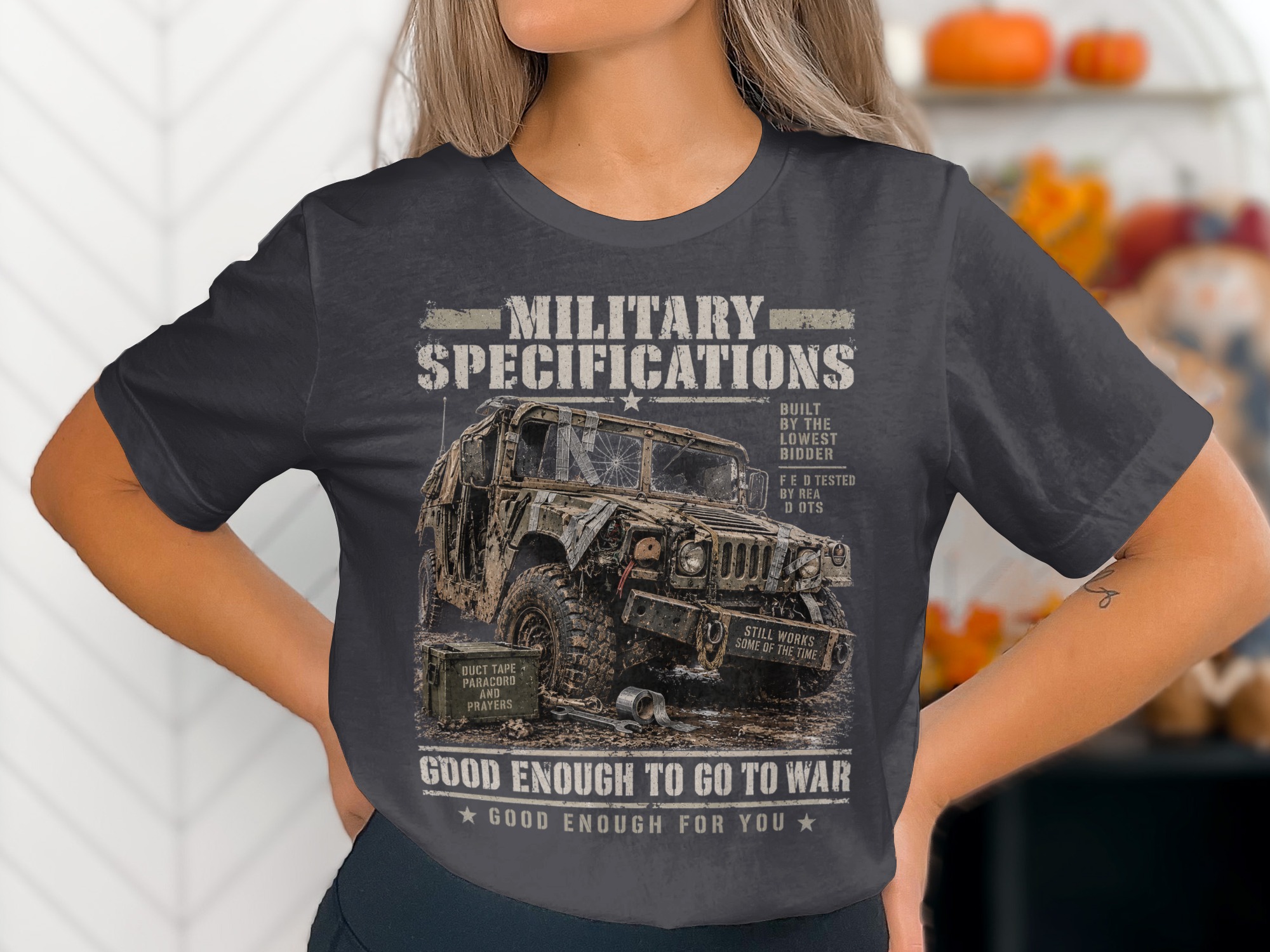 Military Humor T-Shirt Funny Veteran Shirt Military Specs Graphic Tee Sarcastic Army Gift Tactical Mechanic Shirt Funny Gift for Him - Image 11