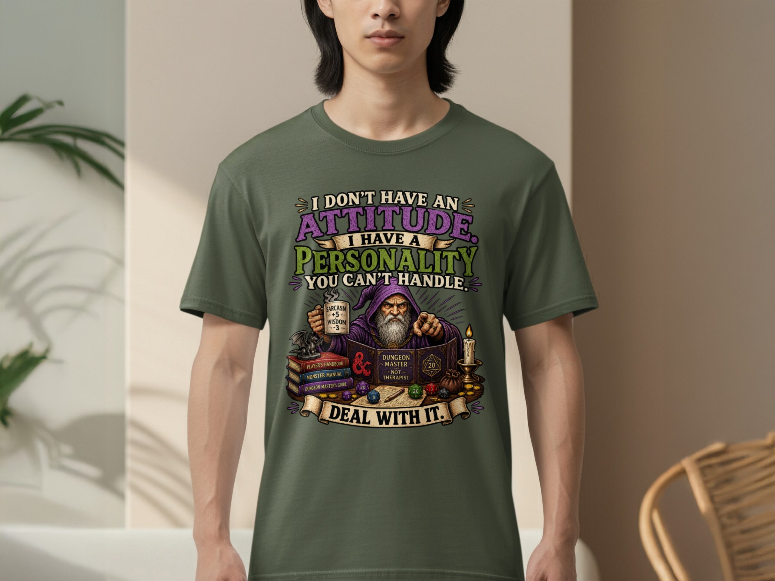 Sarcastic Dungeon Master T-Shirt, Funny D&D Personality Quote Tee, Tabletop RPG Gaming Wizard Gift, Attitude Gamer Shirt for Him Her - Image 12