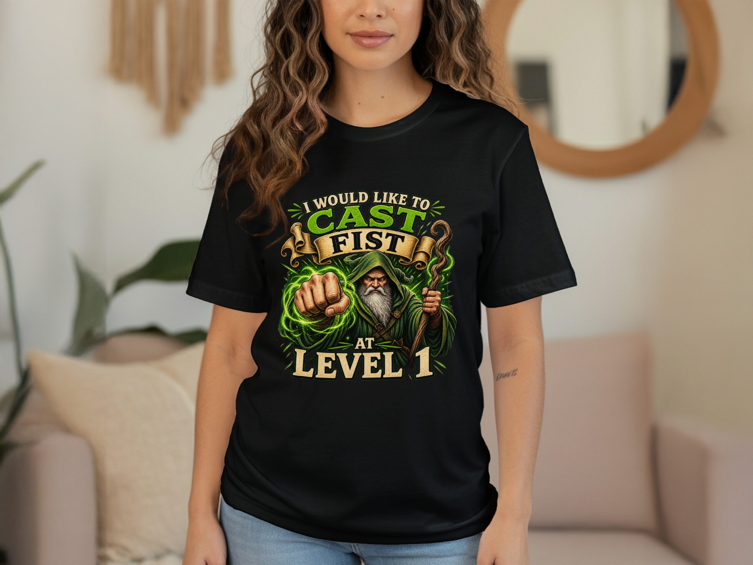 Cast Fist Level 1 Funny Wizard T-Shirt, DnD Gamer RPG Shirt, Sarcastic Fantasy Tee, Dungeons Dragons Gift for DM, Geek Culture Apparel - Image 11