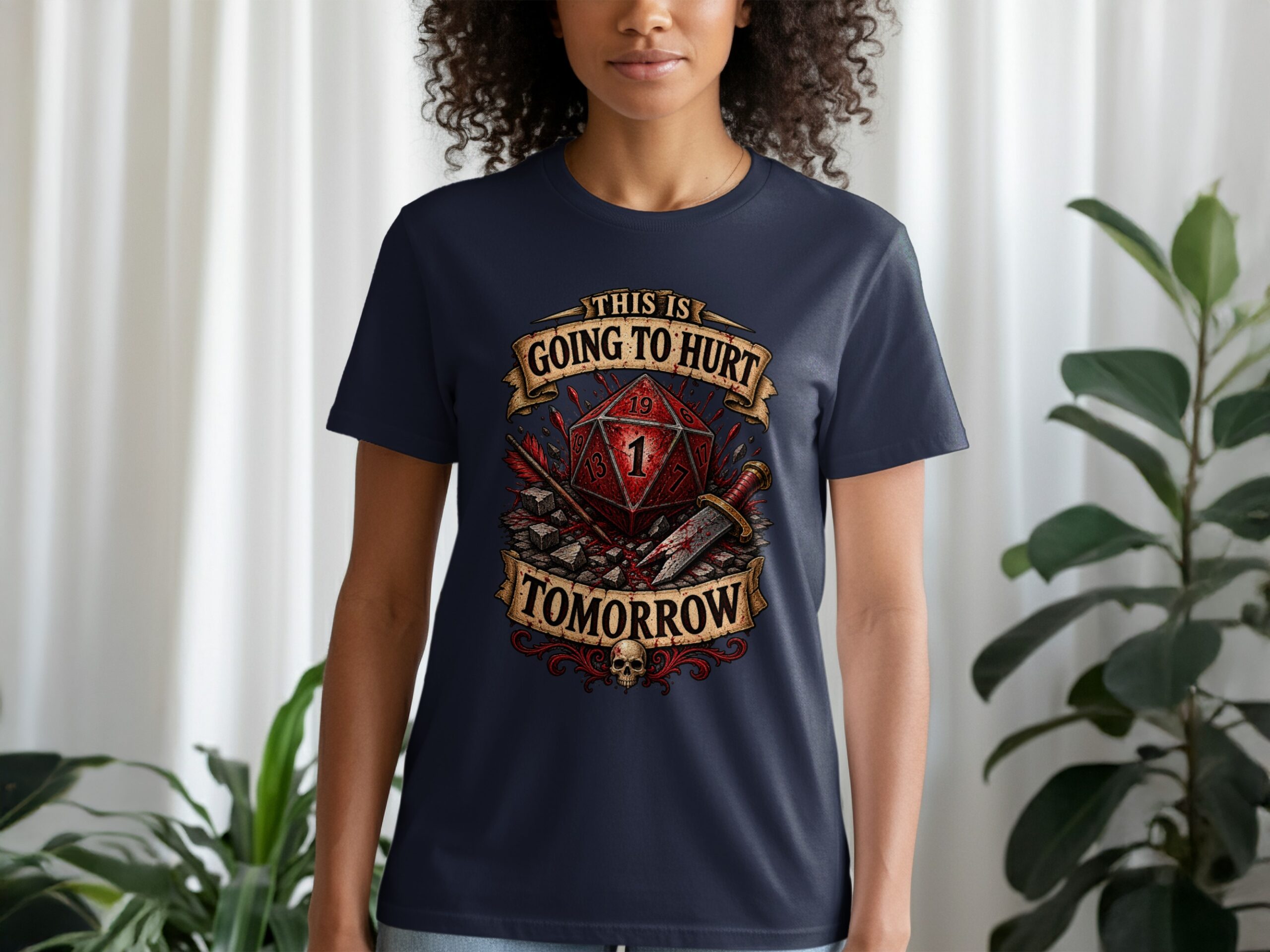 Funny DnD Fail D20 T-Shirt, This is Going to Hurt Tomorrow Shirt, Critical Fail RPG Gamer Gift, Dungeon Master Tee - Image 10