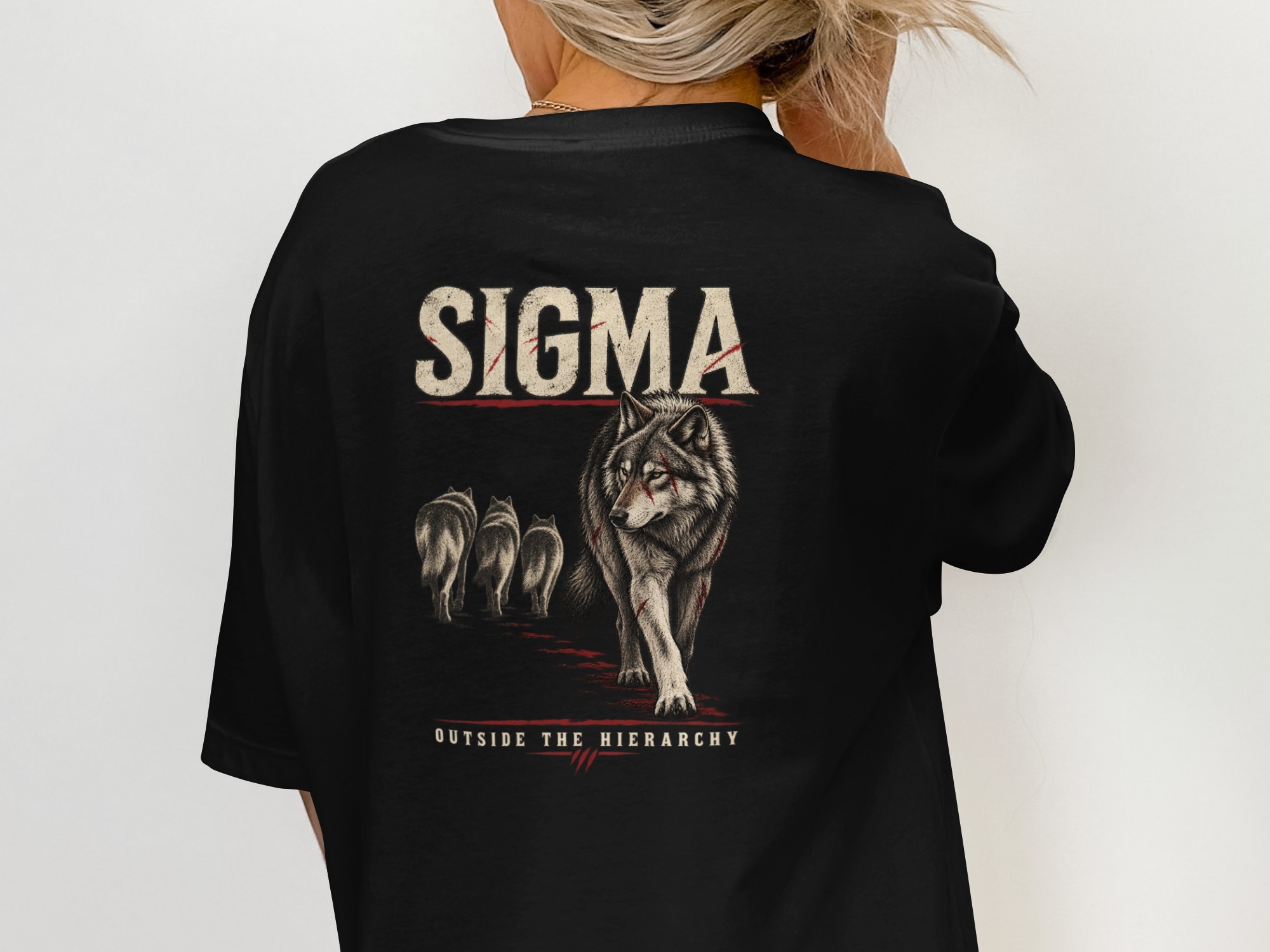 Night Wolf T-Shirt Men | Distressed Wolf Head Graphic Tee | Rugged Animal Print Shirt | Vintage Style Gift For Him | Alpha Wolf Apparel - Image 8