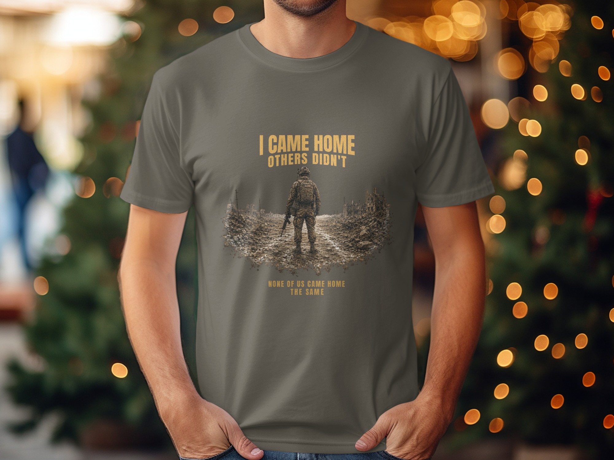 Veteran T-Shirt, Military Homecoming Gift for Him, Soldier Memorial Tee, Patriotic I Came Home Others Didn't Shirt - Image 10