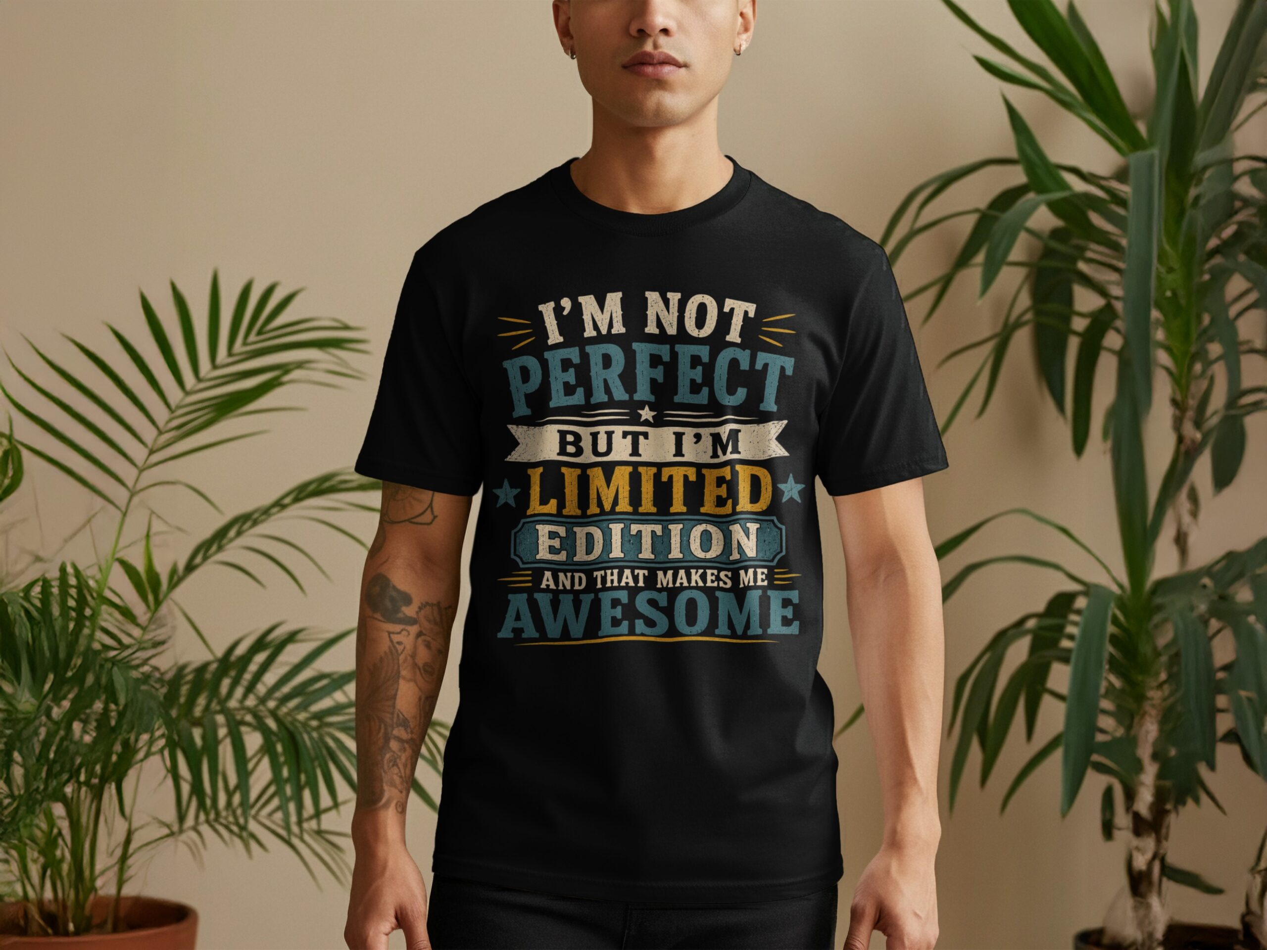 Limited Edition T-Shirt, Funny Vintage Graphic Tee, Sarcastic Quote Shirt, Retro Distressed Birthday Gift Top, Im Not Perfect Awesome Shirt - Image 3