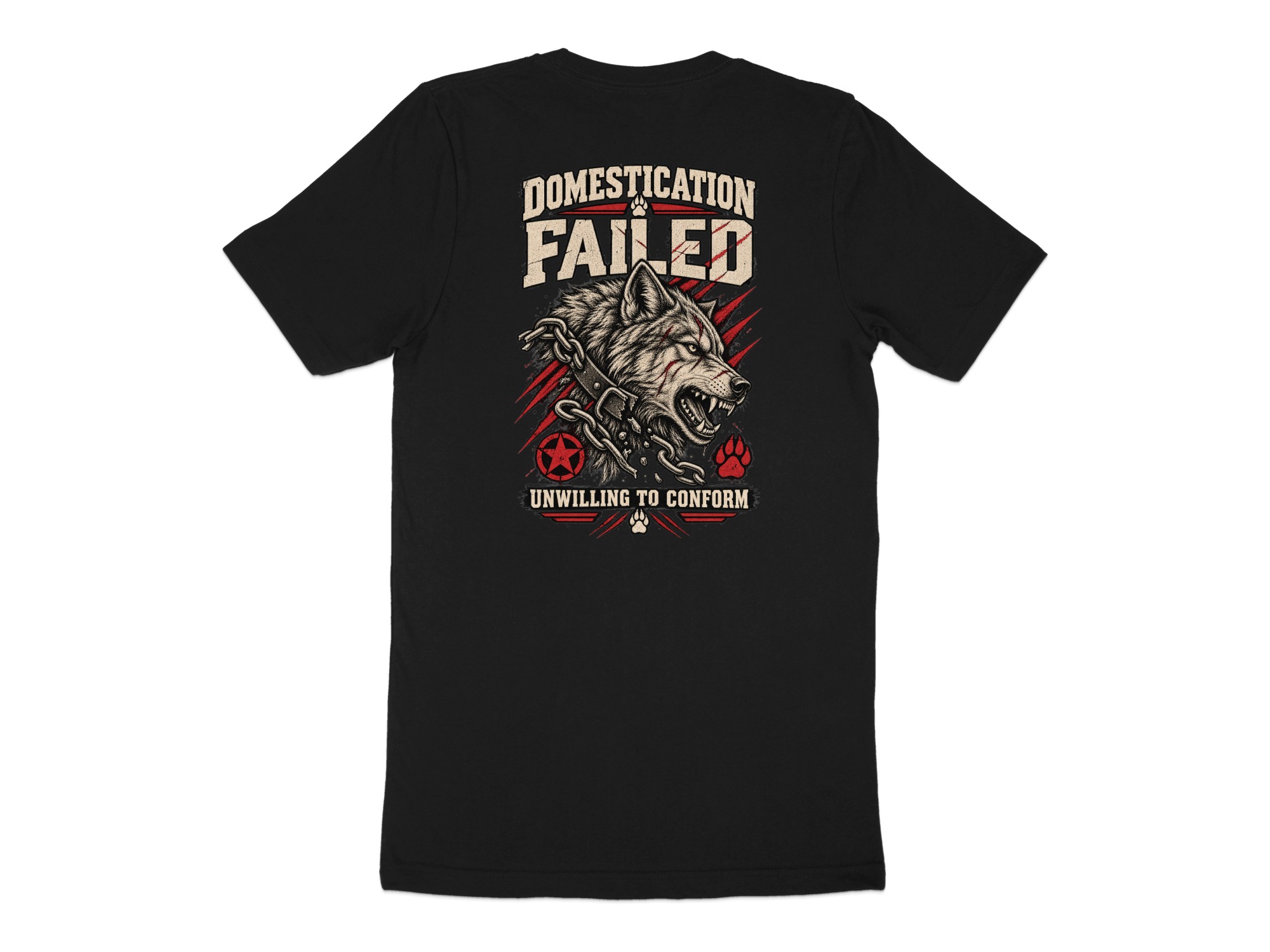 Nightwolf Originals Wolf Head Graphic T-Shirt, Distressed Grunge Style Tee, Edgy Wildlife Print Gift for Him - Image 10