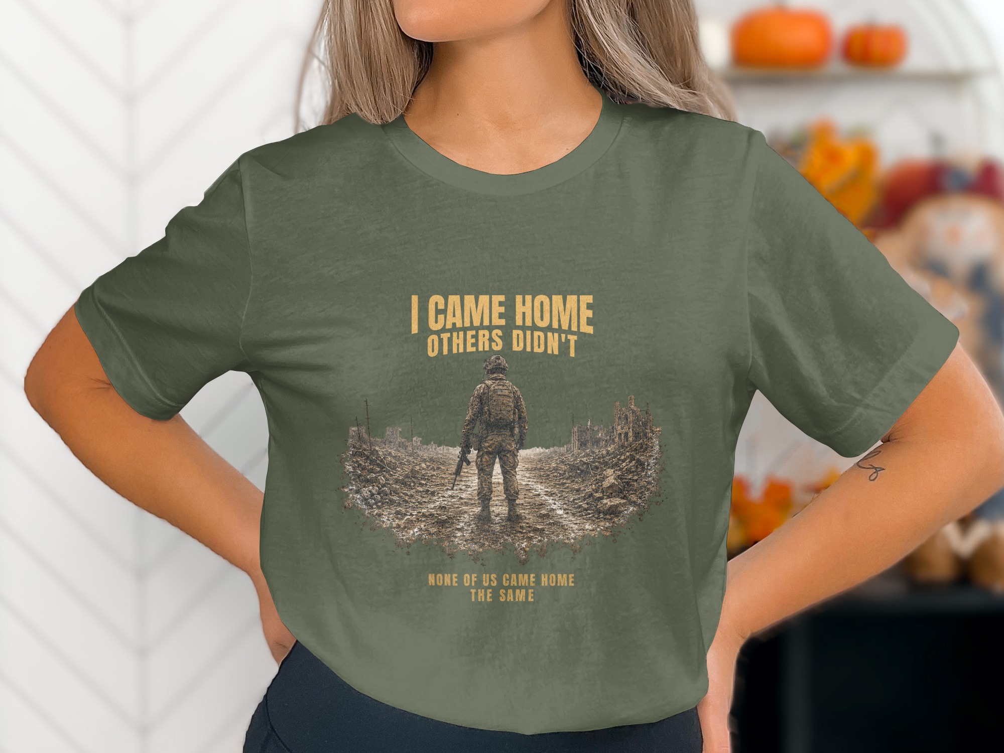 Veteran T-Shirt, Military Homecoming Gift for Him, Soldier Memorial Tee, Patriotic I Came Home Others Didn't Shirt - Image 11