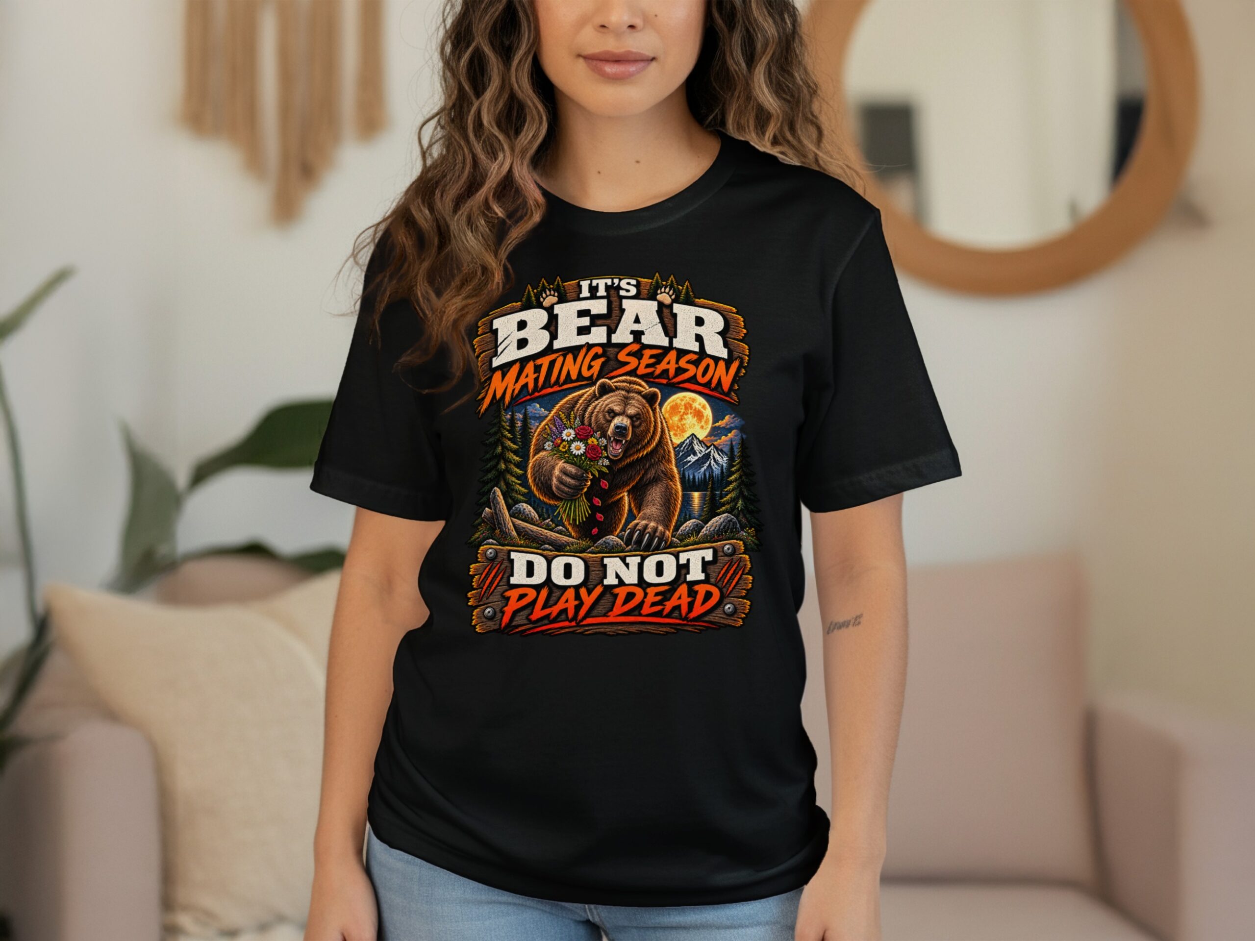 Bear Mating Season T-Shirt, Funny Camping Shirt, Do Not Play Dead Sarcastic Outdoor Hiking Graphic Tee, Humorous Nature Wilderness Gag Gift - Image 13