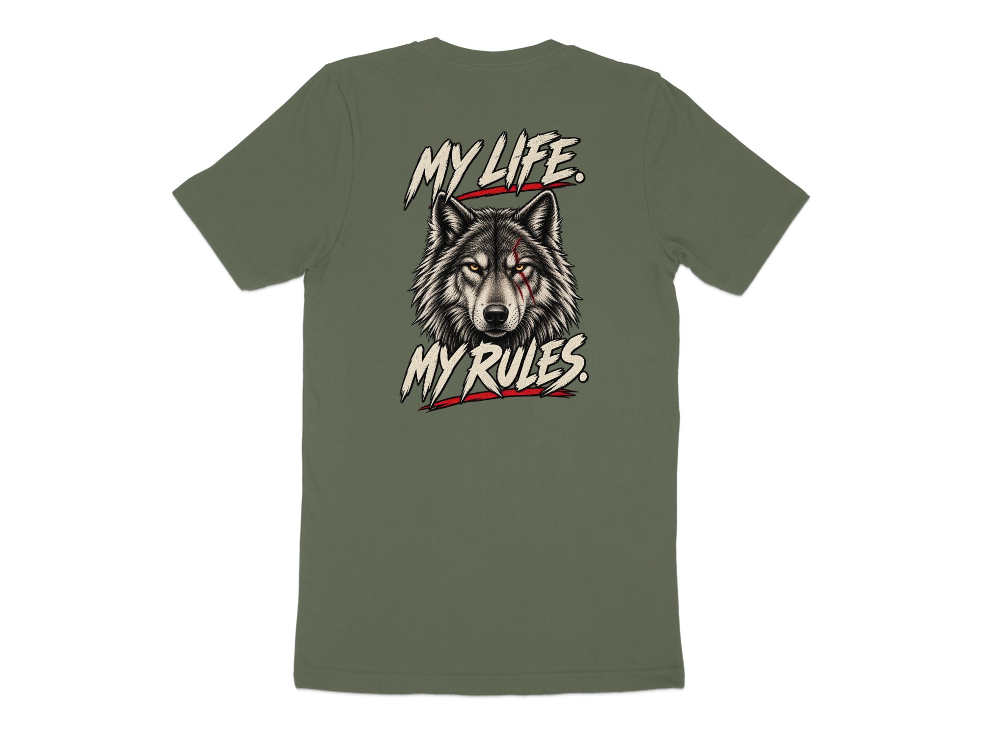 Nightwolf T-Shirt, Distressed Wolf Head Graphic Tee, Grunge Style Mens Shirt, Edgy Wolf Lover Gift, Wilderness Inspired Top - Image 6