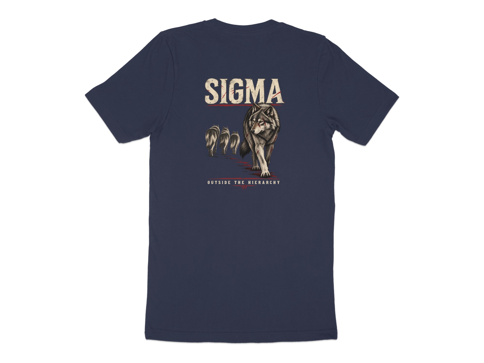 Night Wolf T-Shirt Men | Distressed Wolf Head Graphic Tee | Rugged Animal Print Shirt | Vintage Style Gift For Him | Alpha Wolf Apparel - Image 4