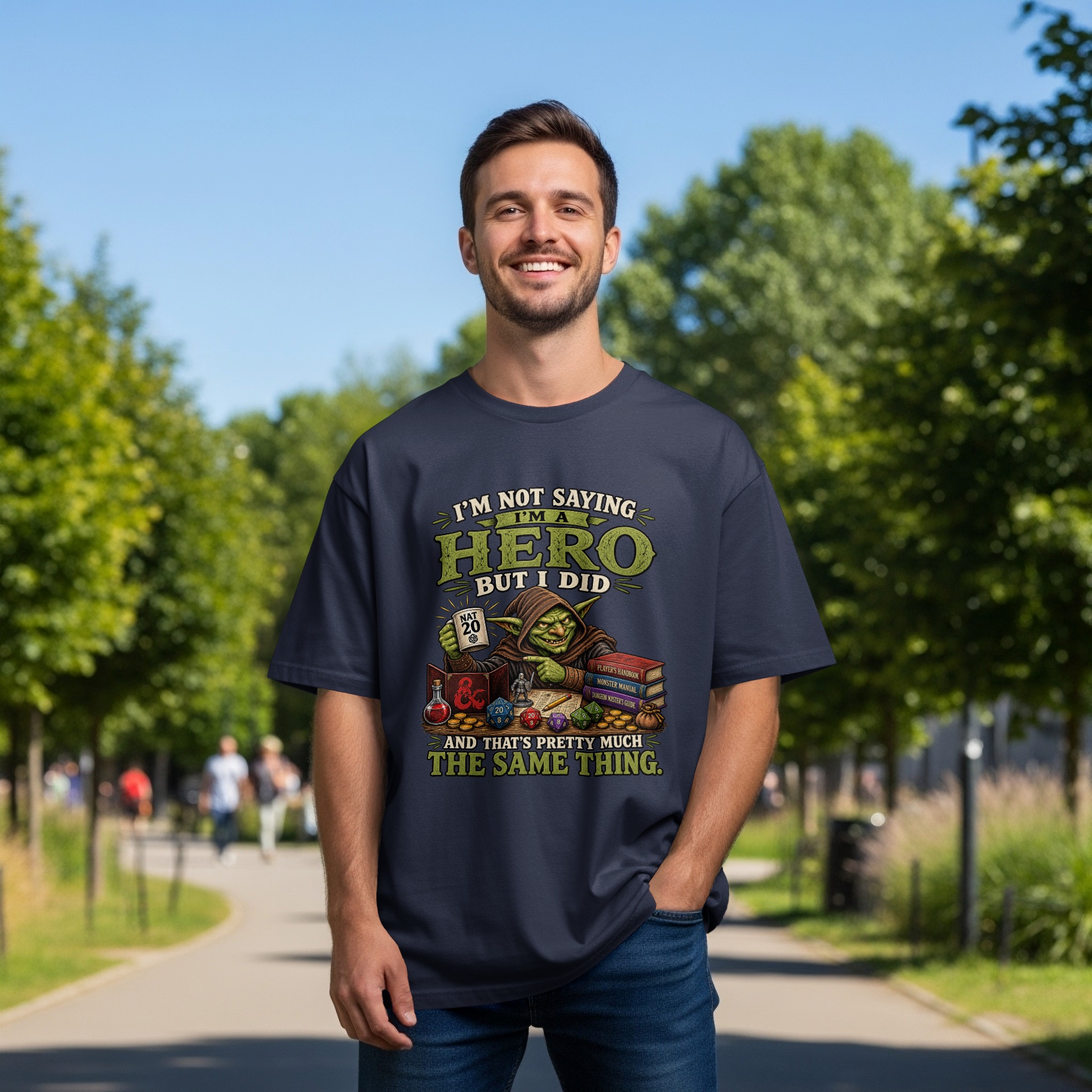 DnD Hero T-Shirt, Nat 20 Gamer RPG Tee, Funny Tabletop Gaming Shirt, Dungeon Master Gift, Geek Culture Fantasy Roleplay Top - Image 14