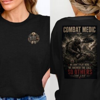 TITLE Combat Medic T-Shirt, So Others May Live, Army 68W Military Medic Shirt, Veteran Tactical Medical Gift, Star of Life Graphic Tee