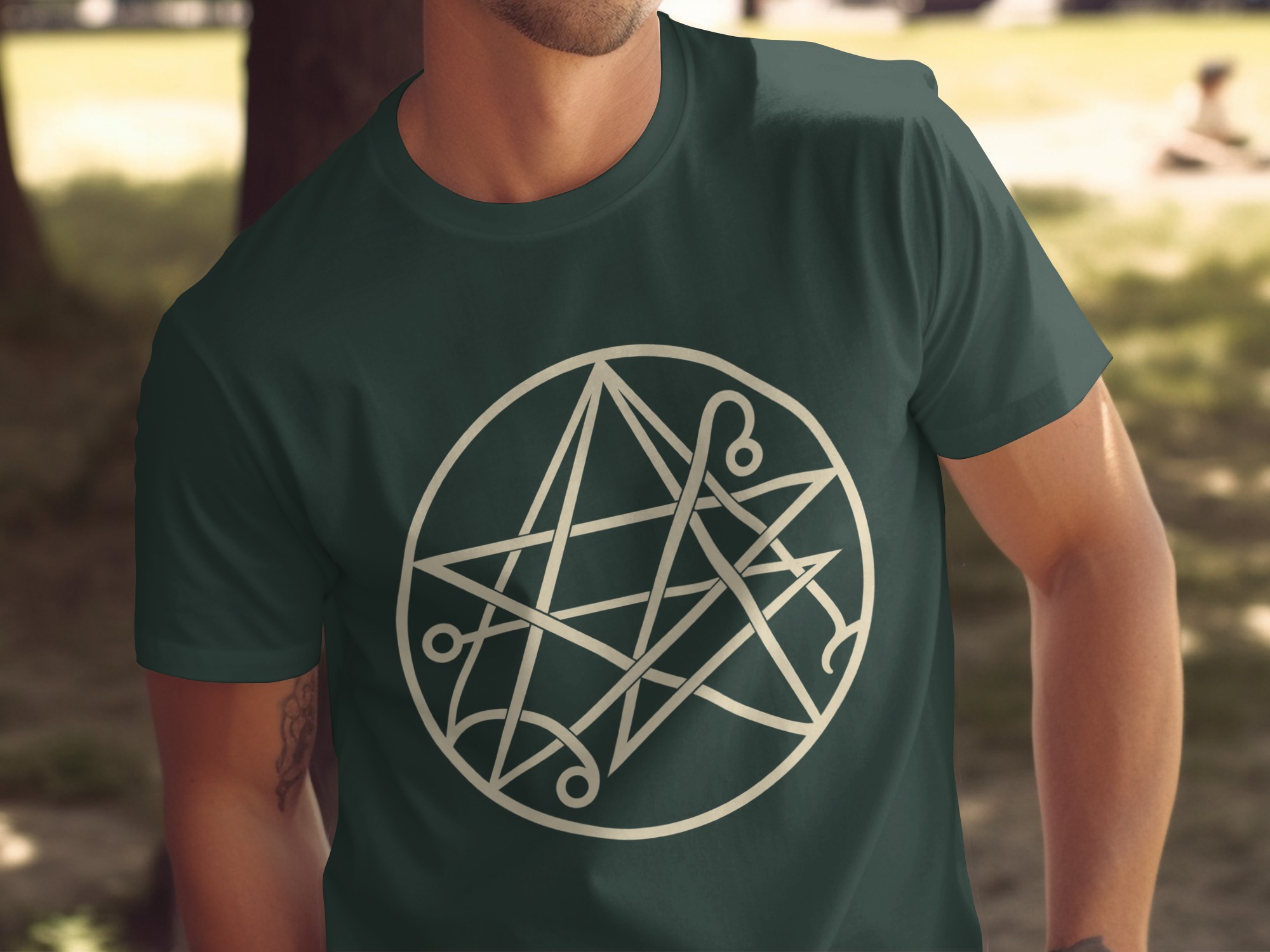 Occult Symbol Magic Circle T-Shirt, Witchy Aesthetic Mystic Pentagram Graphic Tee, Dark Academia Esoteric Spiritual Gift - Image 11