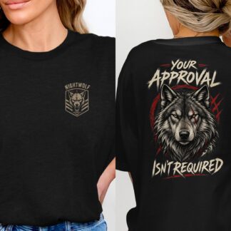 Nightwolf Originals T-Shirt: Fierce Wolf Head Design Tee, Grunge Aesthetic, Animal Lover Gift for Him, Outdoorsman