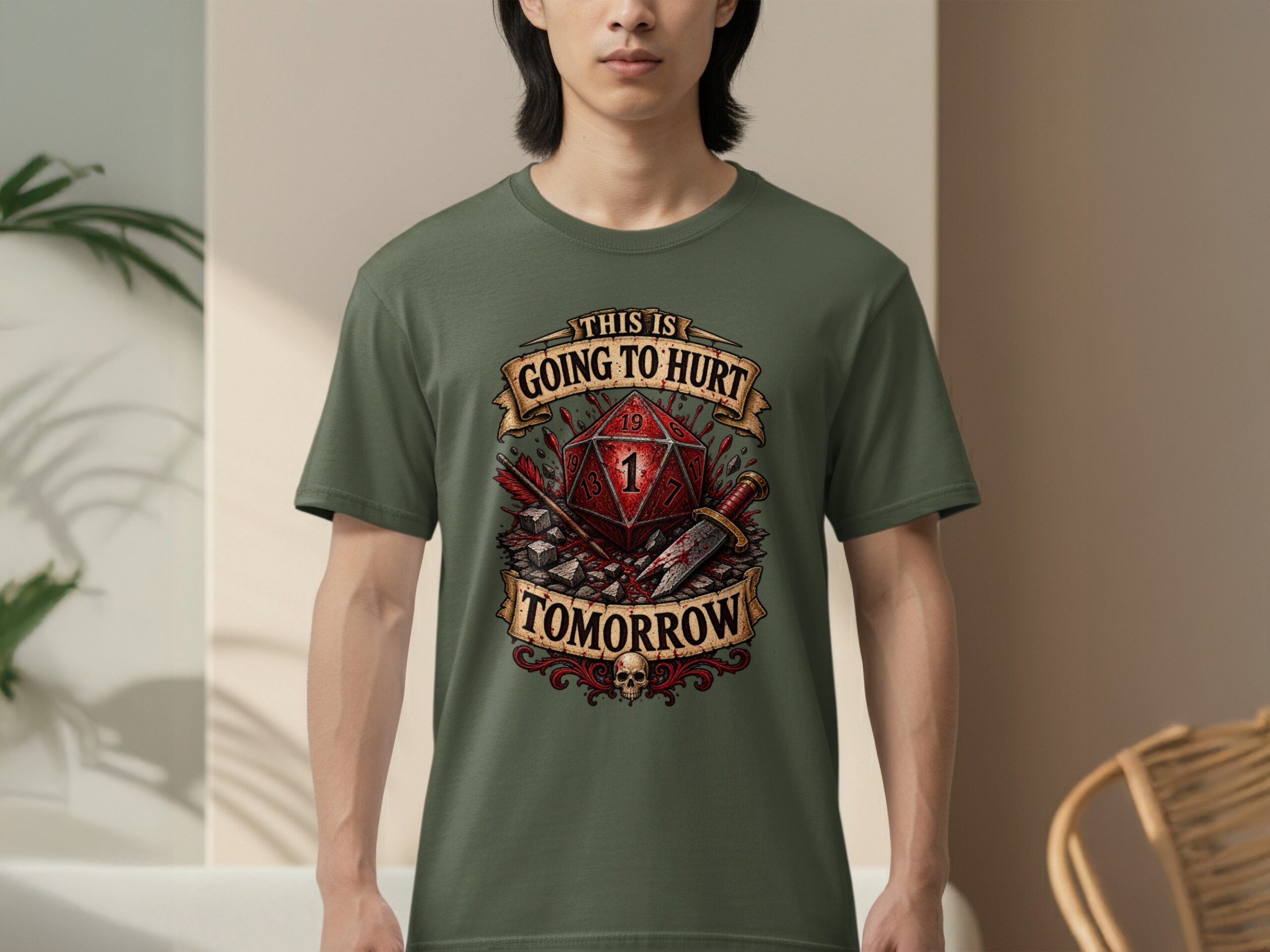 Funny DnD Fail D20 T-Shirt, This is Going to Hurt Tomorrow Shirt, Critical Fail RPG Gamer Gift, Dungeon Master Tee - Image 12