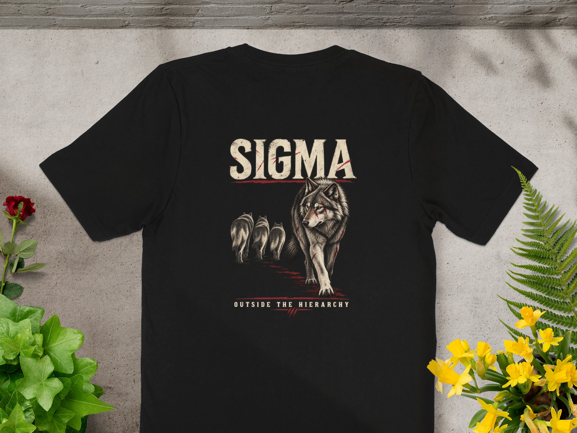 Night Wolf T-Shirt Men | Distressed Wolf Head Graphic Tee | Rugged Animal Print Shirt | Vintage Style Gift For Him | Alpha Wolf Apparel - Image 15