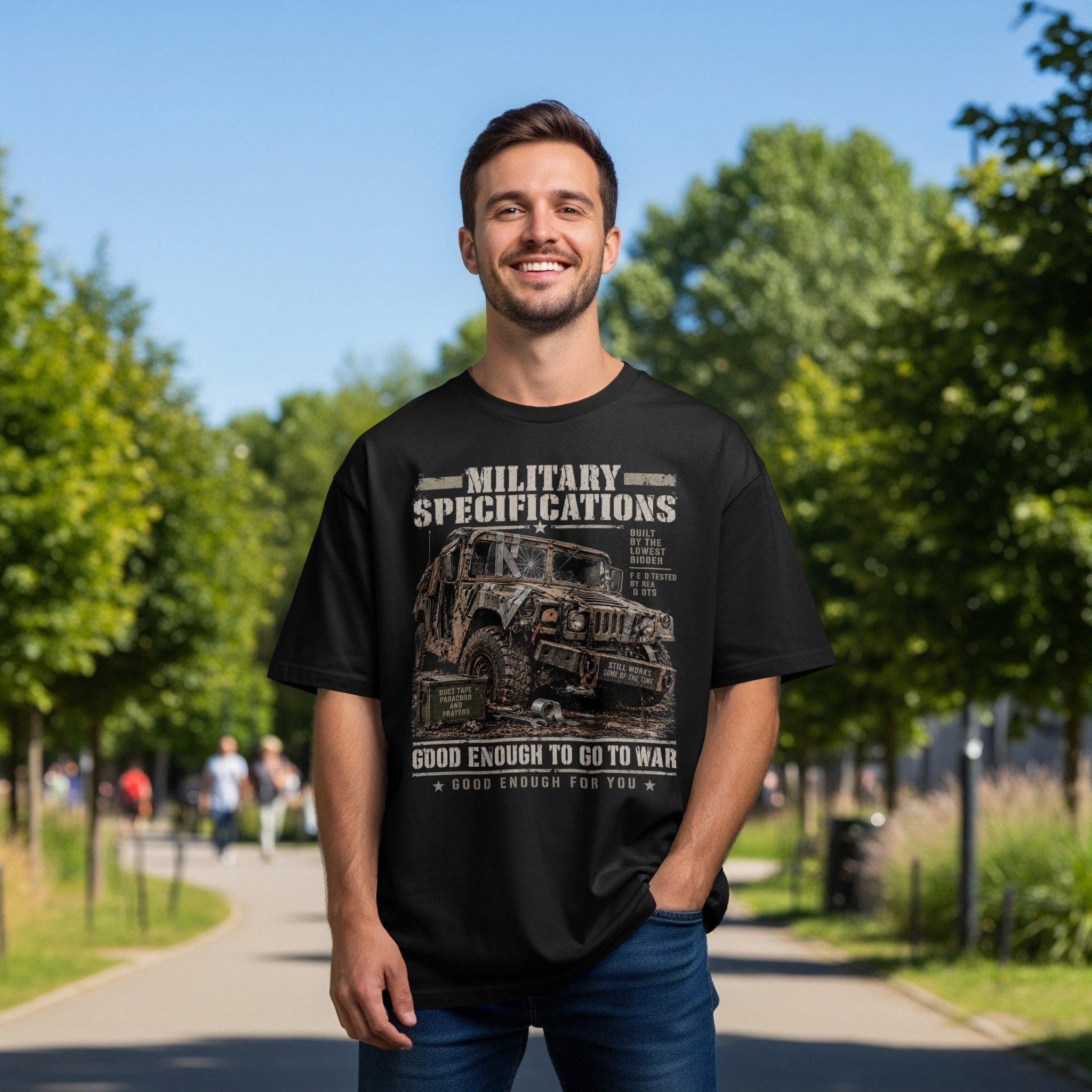 Military Humor T-Shirt Funny Veteran Shirt Military Specs Graphic Tee Sarcastic Army Gift Tactical Mechanic Shirt Funny Gift for Him - Image 3
