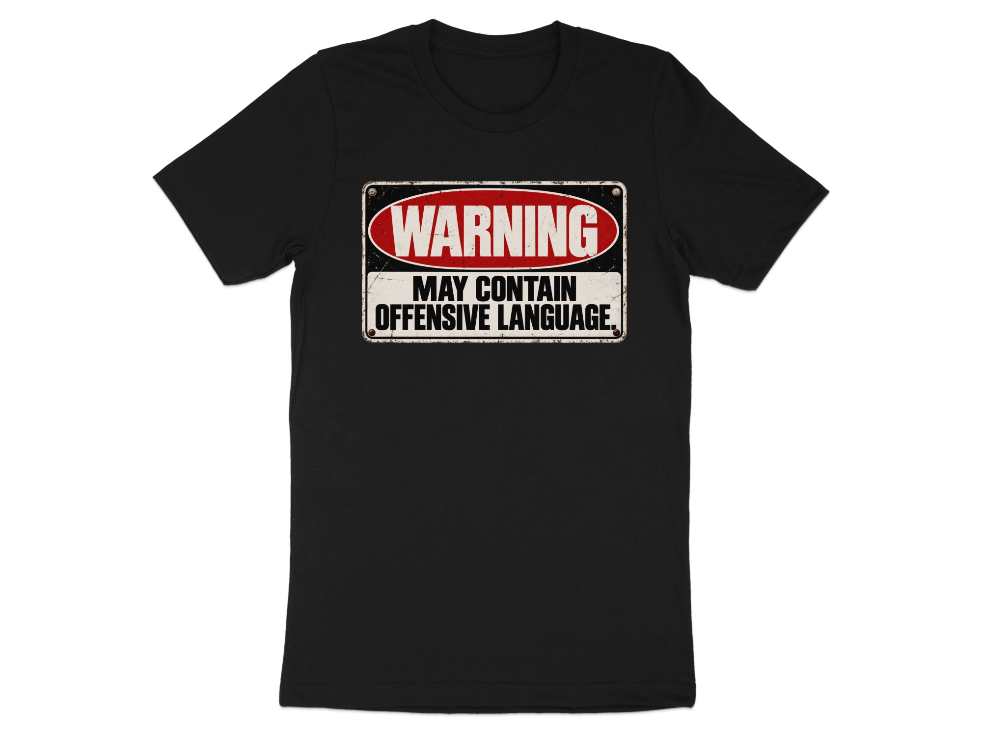Warning Offensive Language T-Shirt, Sarcastic Graphic Tee, Funny Saying Shirt, Vintage Grunge Streetwear, Gag Gift for Best Friend or Him