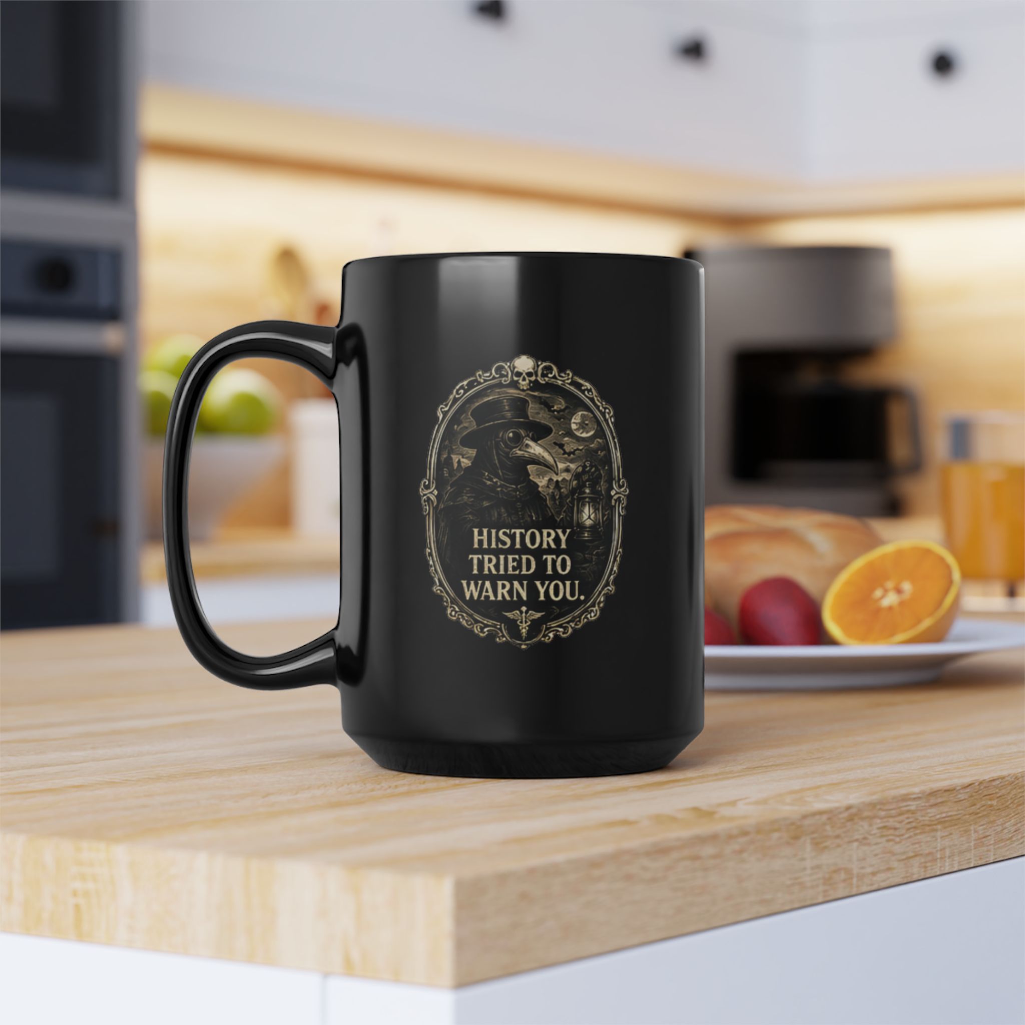 Plague Doctor Coffee Mug, History Tried To Warn You Dark Academia Gothic Gift Cup, Unique Steampunk Vibe Tea Mug - Image 14