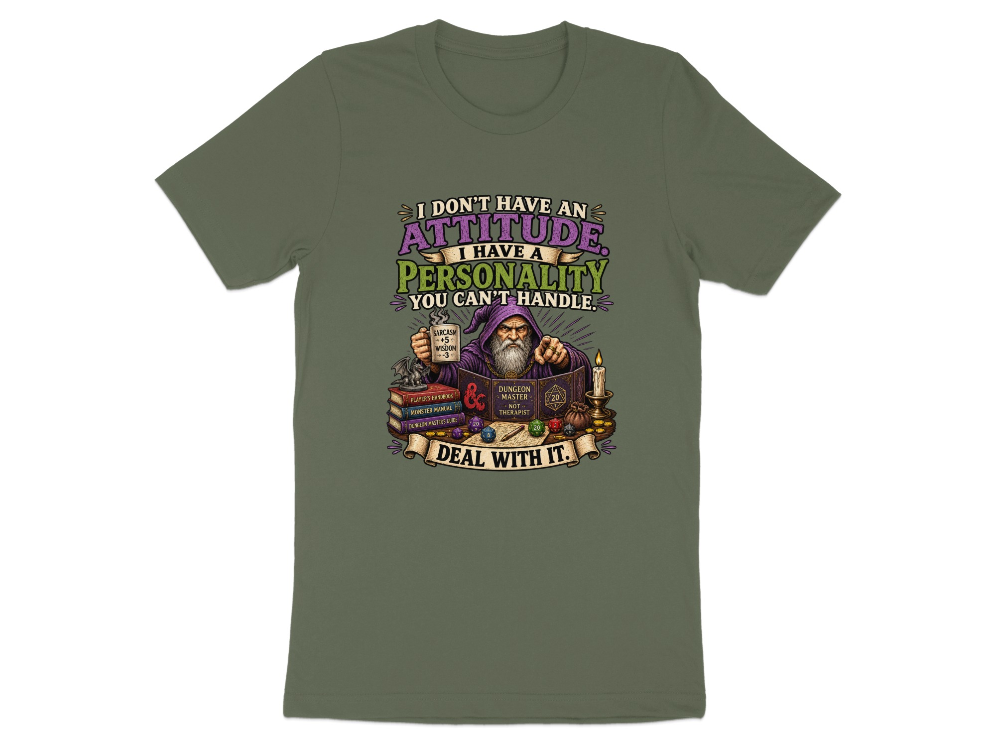 Sarcastic Dungeon Master T-Shirt, Funny D&D Personality Quote Tee, Tabletop RPG Gaming Wizard Gift, Attitude Gamer Shirt for Him Her - Image 4