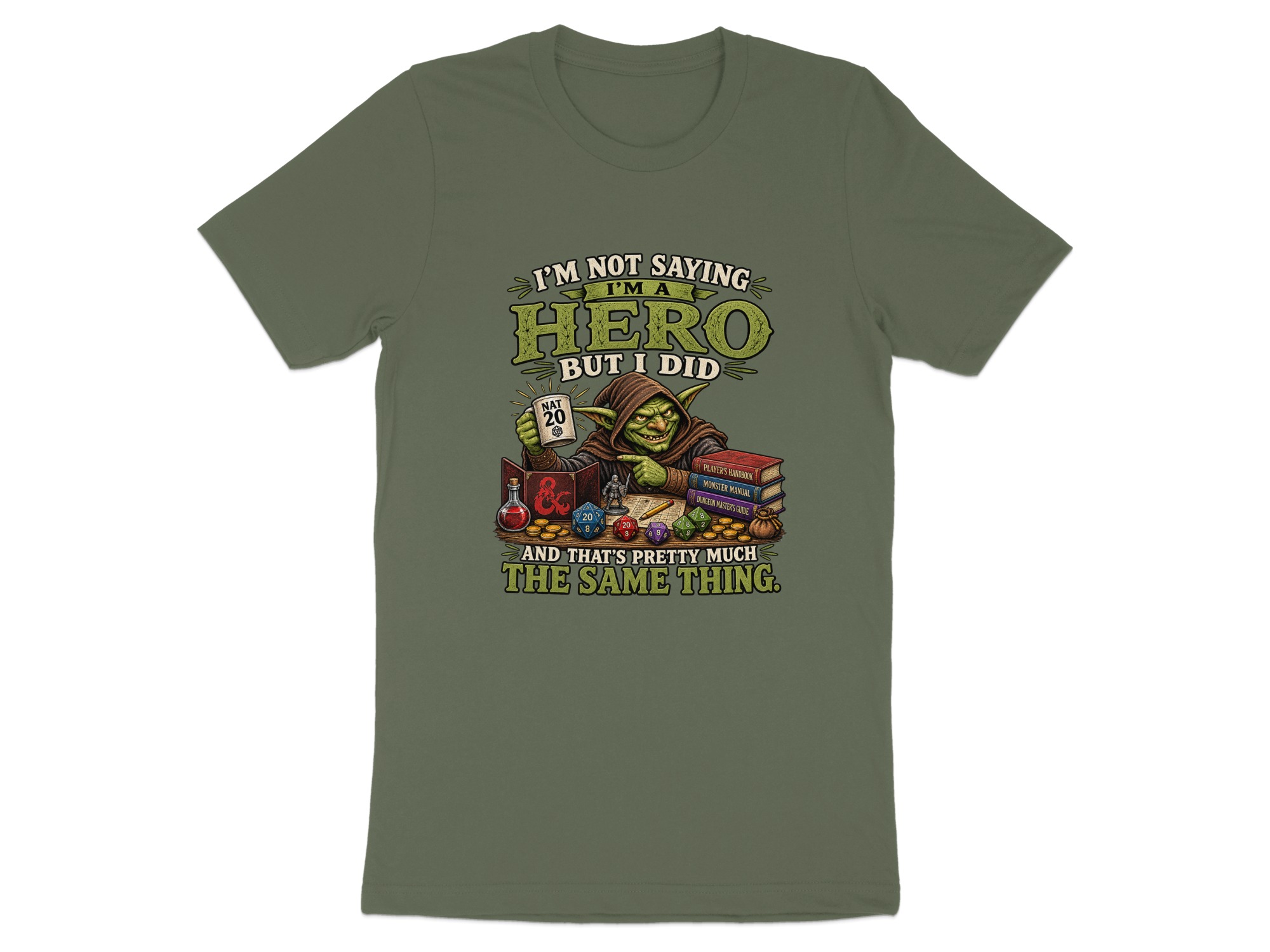 DnD Hero T-Shirt, Nat 20 Gamer RPG Tee, Funny Tabletop Gaming Shirt, Dungeon Master Gift, Geek Culture Fantasy Roleplay Top - Image 4